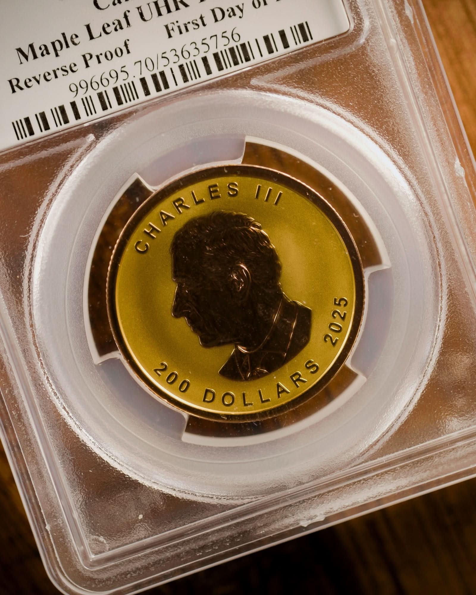 2025 1 oz Ultra High Relief Gold Maple Leaf | First Day of Issue PCGS PR70DCAM | Steven Rosati Autographed