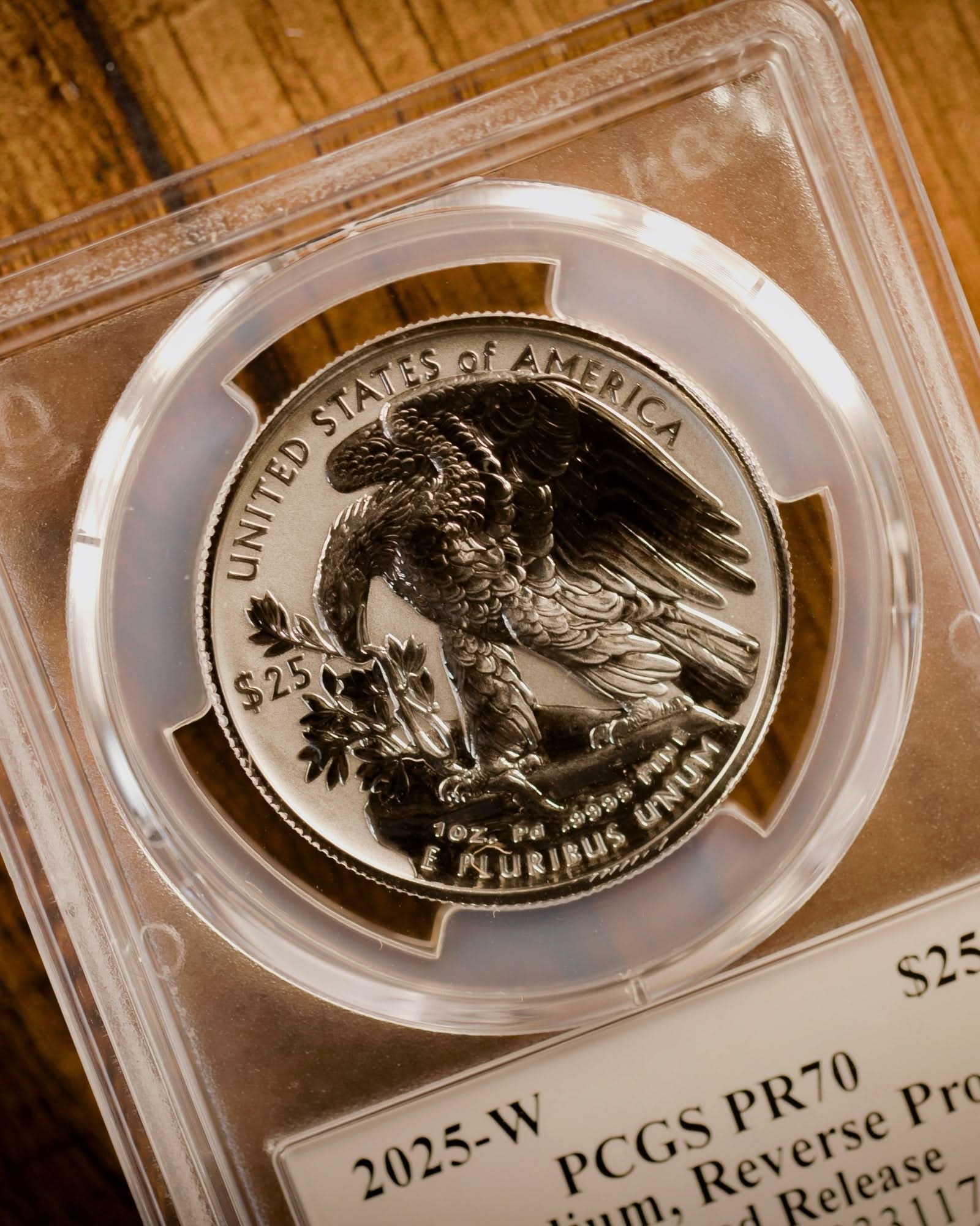 2025-W $25 Palladium American Eagle Reverse Proof | Advanced Release PCGS PR70DCAM | Stephanie Sabin Autographed