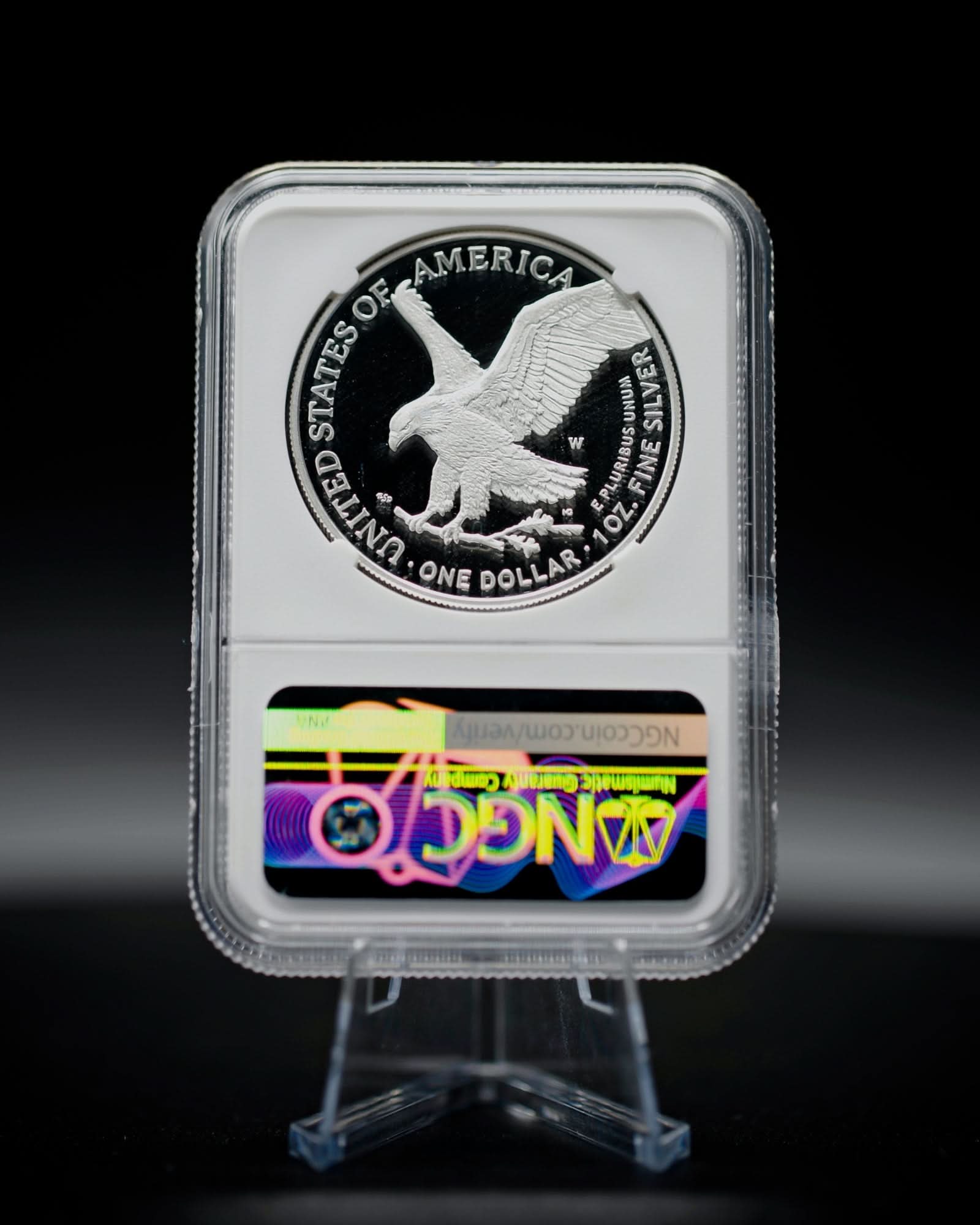 2025-W U.S. Army "250th Anniversary Privy" Silver Eagle |  First Day of Issue NGC PF70 | Kenneth Bressett Autographed