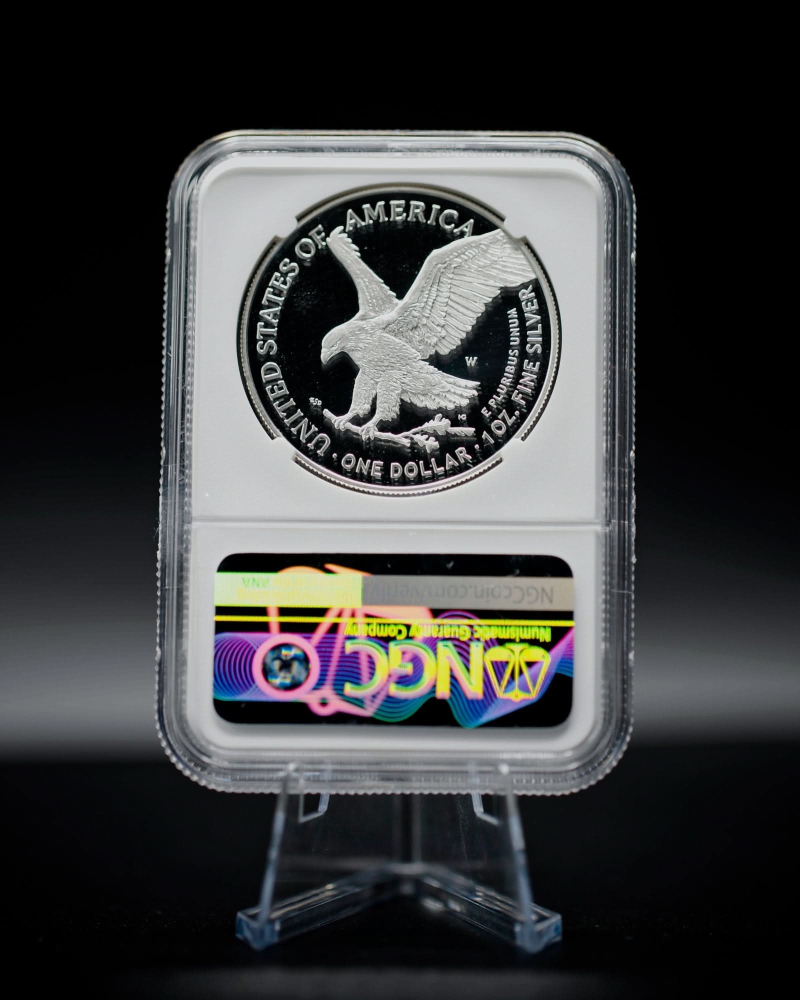 2025-W Laser Engraved Privy Proof Silver Eagle | First Day of Issue NGC PF70 |Kenneth Bressett Autographed