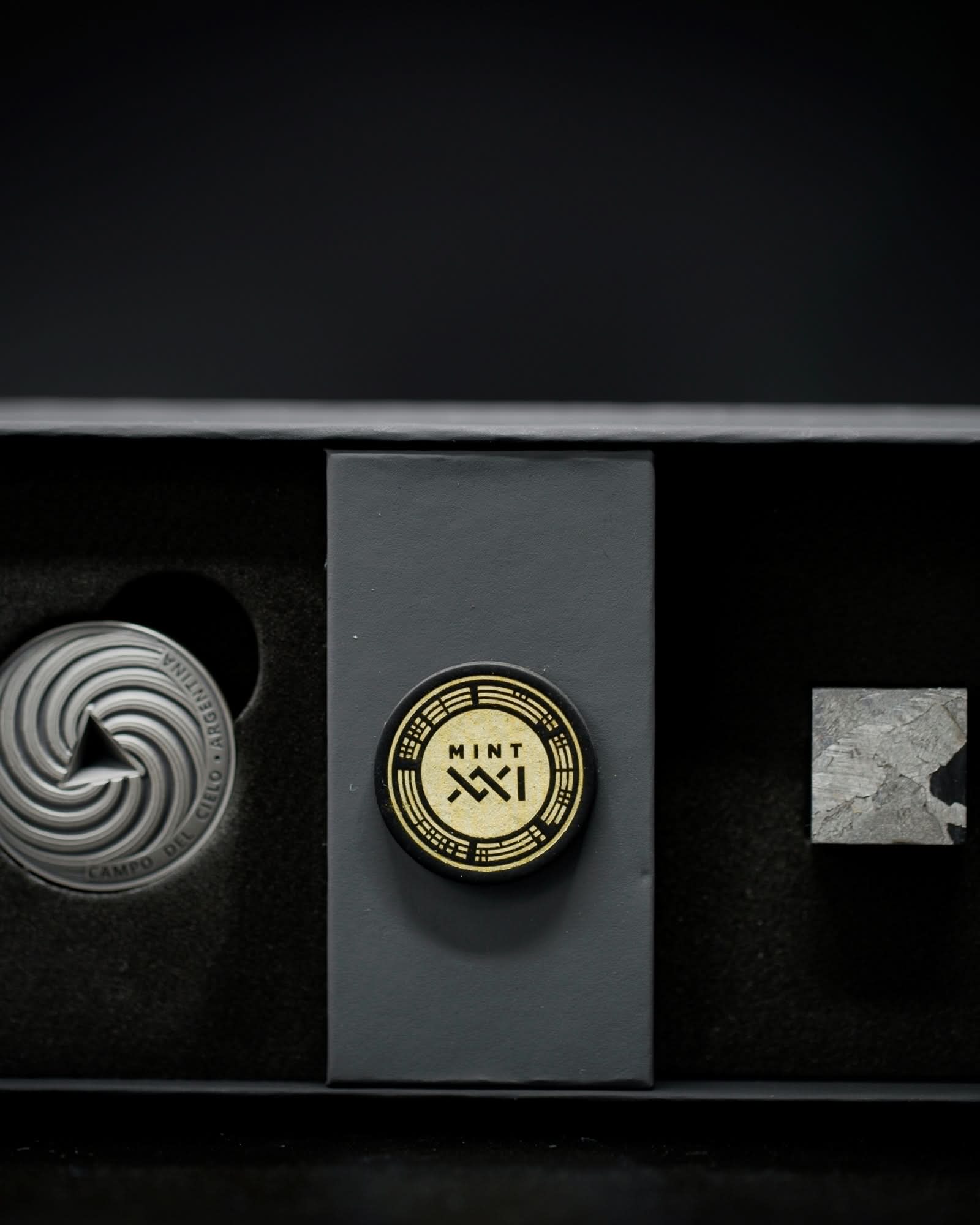 2023 Republic of Ghana Abee Meteorite with 2 oz 5 Credis Silver Coin & Display Cube