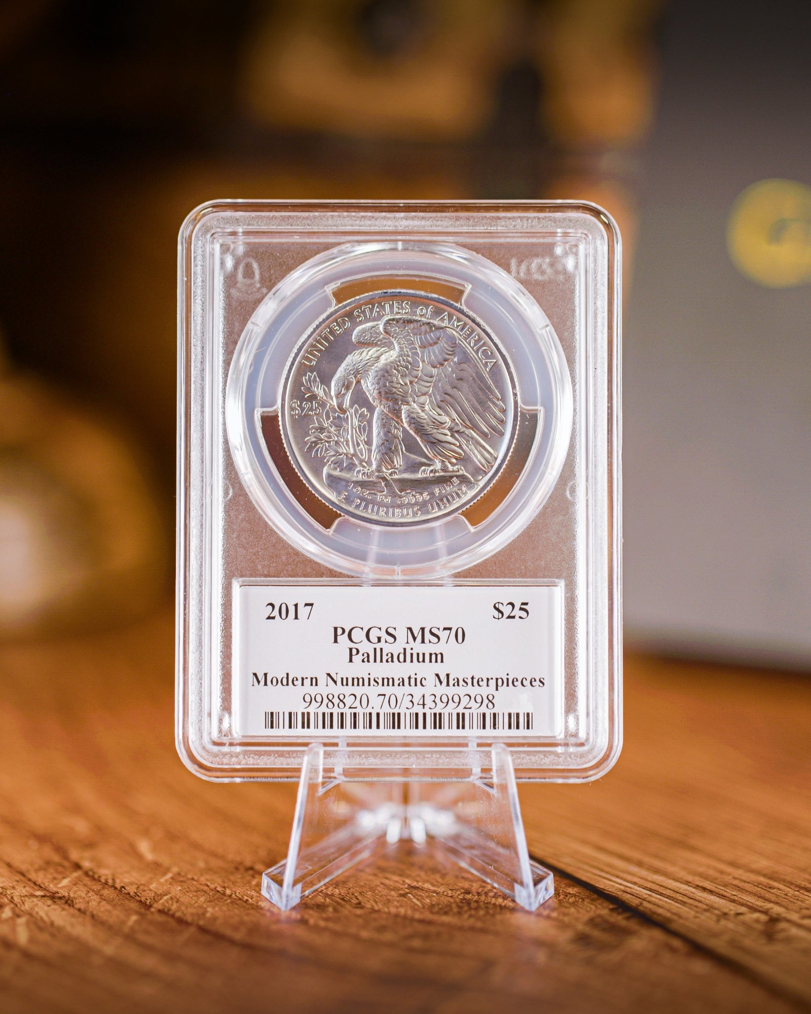 2017 $25 Palladium | PCGS "Modern Numismatic Masterpieces" MS70 | Stephanie Sabin Autographed