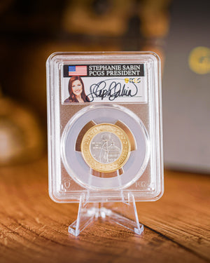 2000 "W" $10 Library of Congress | PCGS "Modern Numismatic Masterpieces" MS70 | Stephanie Sabin Autographed
