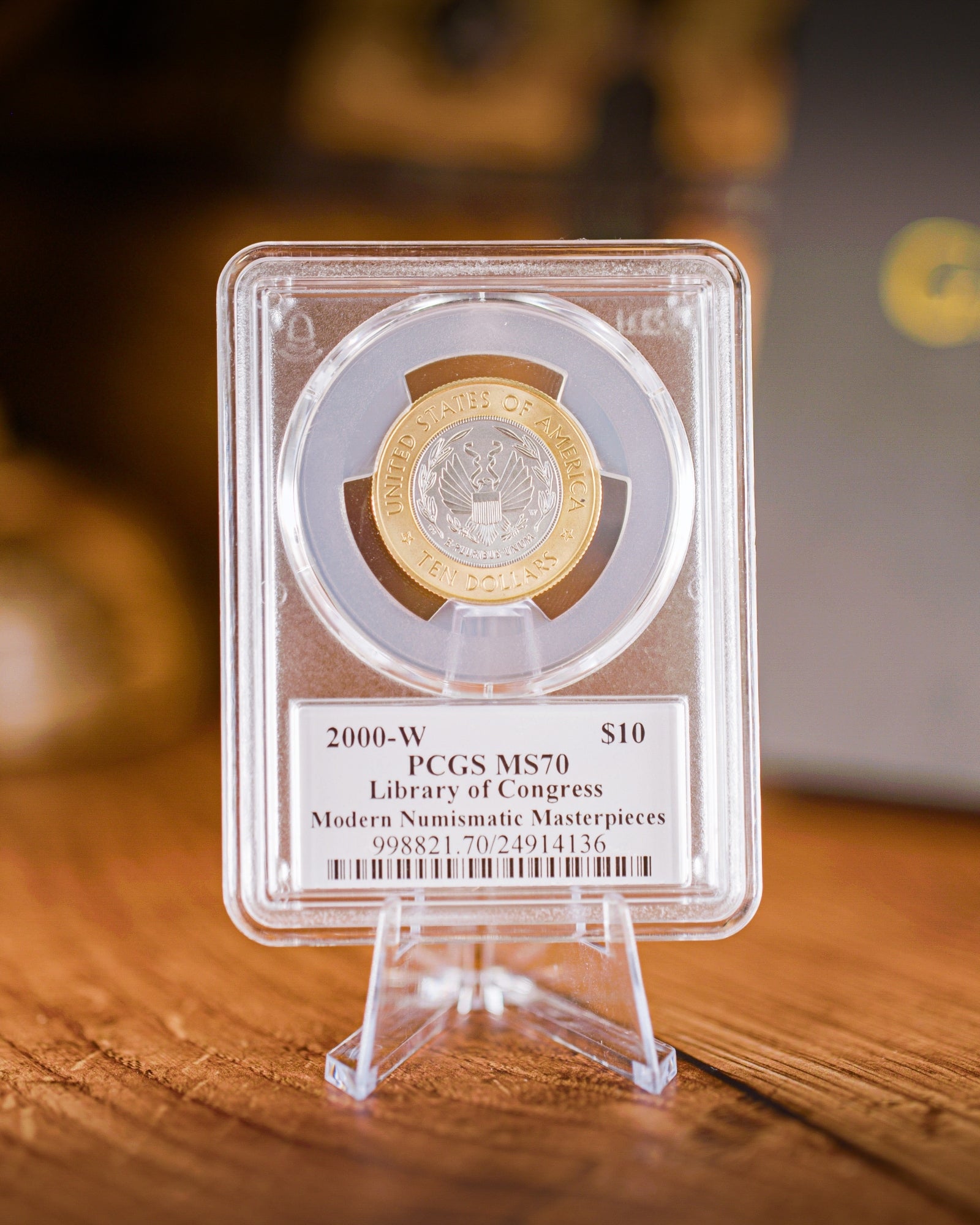 2000 "W" $10 Library of Congress | PCGS "Modern Numismatic Masterpieces" MS70 | Stephanie Sabin Autographed