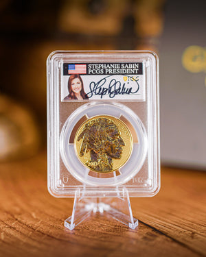 2013 $50 Reverse Proof Gold Buffalo | PCGS "Modern Numismatic Masterpieces" PR70 | Stephanie Sabin Autographed