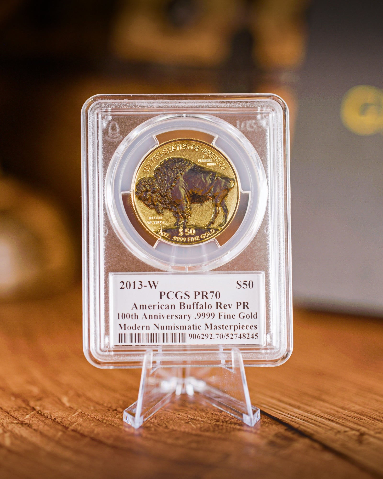 2013 $50 Reverse Proof Gold Buffalo | PCGS "Modern Numismatic Masterpieces" PR70 | Stephanie Sabin Autographed