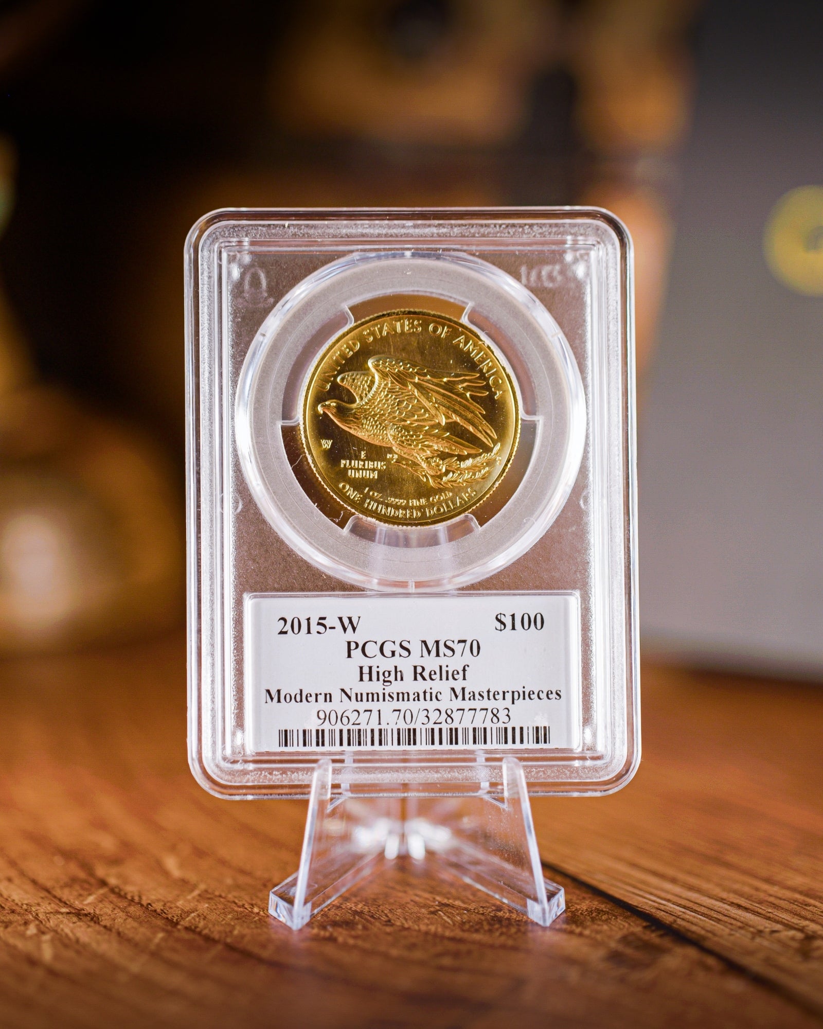 2015 $100 Gold High Relief | PCGS "Modern Numismatic Masterpieces" MS70 | Stephanie Sabin Autographed