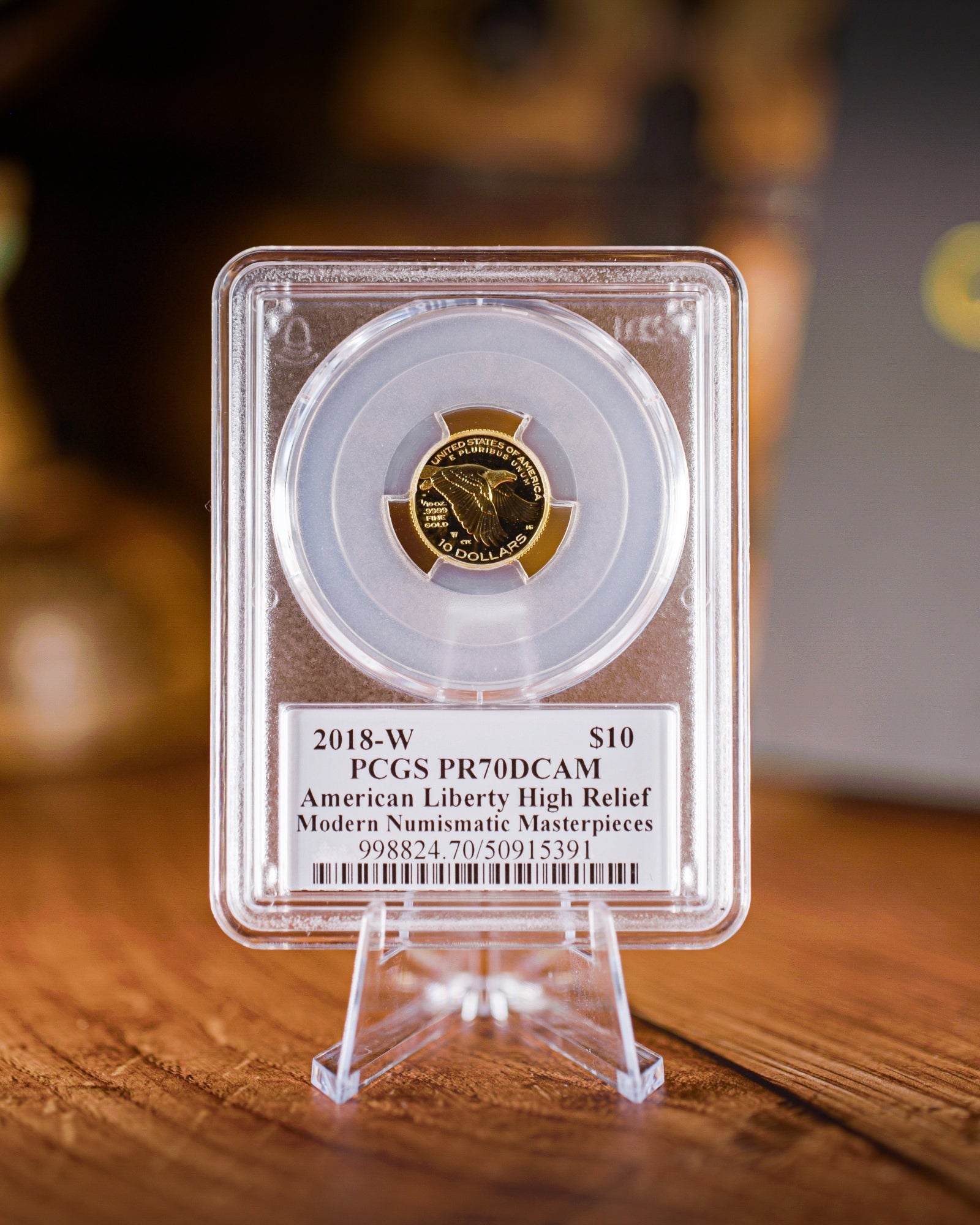 2018 $10 Proof Gold High Relief | PCGS "Modern Numismatic Masterpieces" PR70 | Stephanie Sabin Autographed