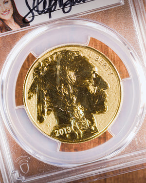 2013 $50 Reverse Proof Gold Buffalo | PCGS "Modern Numismatic Masterpieces" PR70 | Stephanie Sabin Autographed