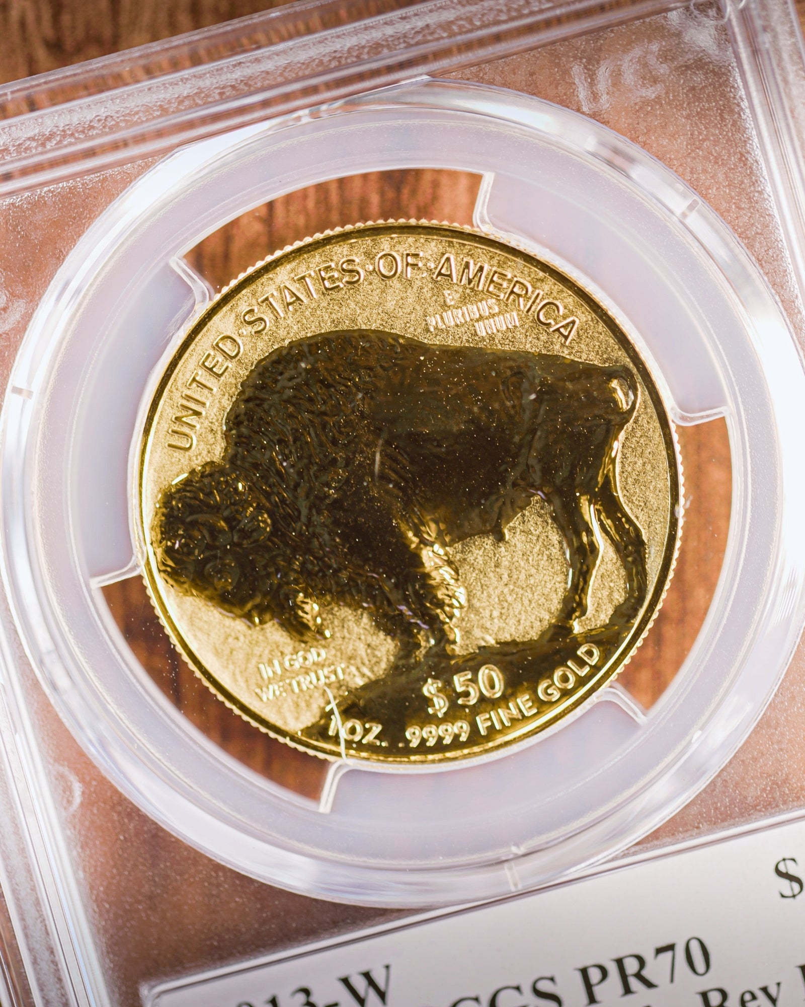2013 $50 Reverse Proof Gold Buffalo | PCGS "Modern Numismatic Masterpieces" PR70 | Stephanie Sabin Autographed