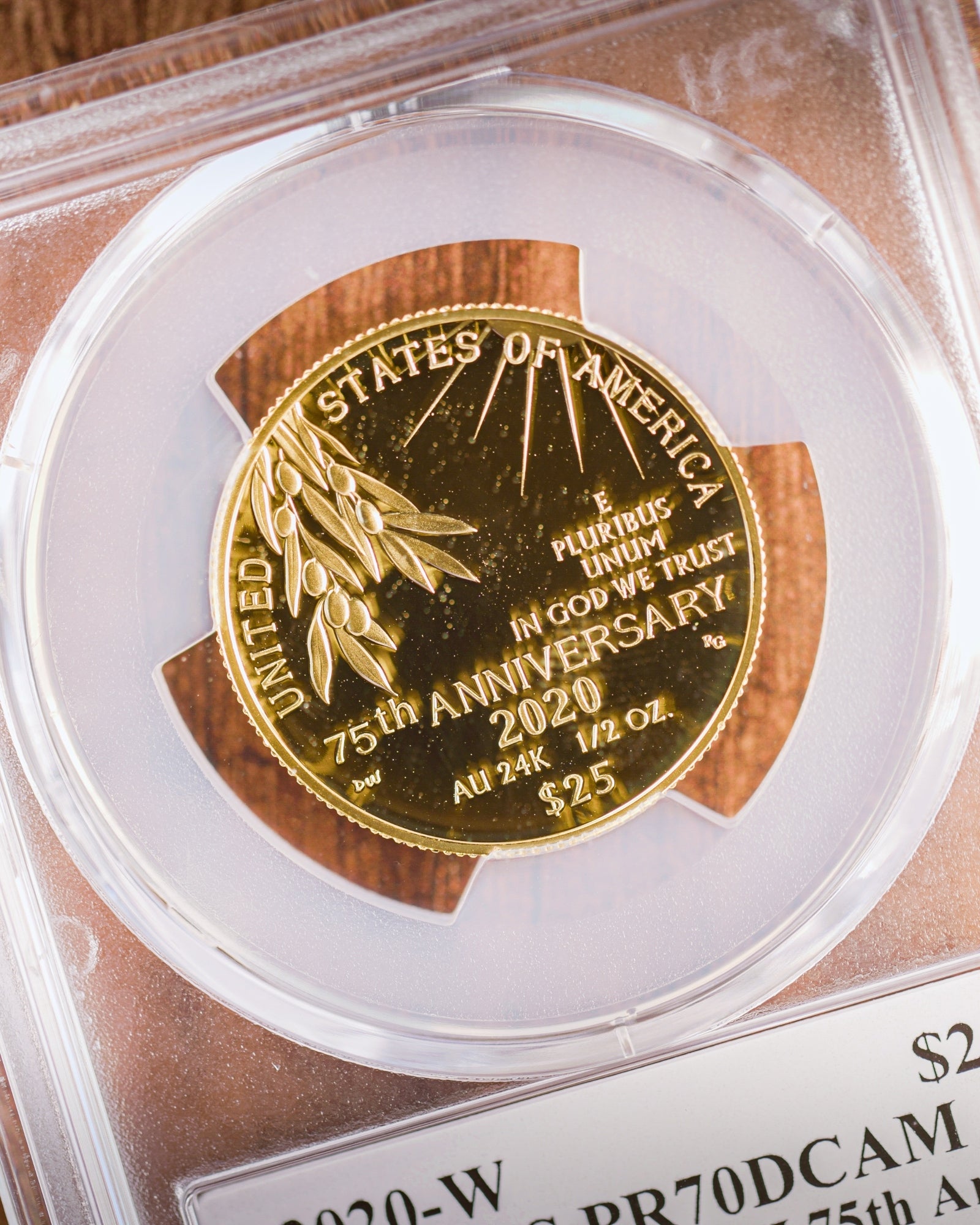 2020 $25 End of WWII Gold | PCGS "Modern Numismatic Masterpieces" PR70 | Stephanie Sabin Autographed