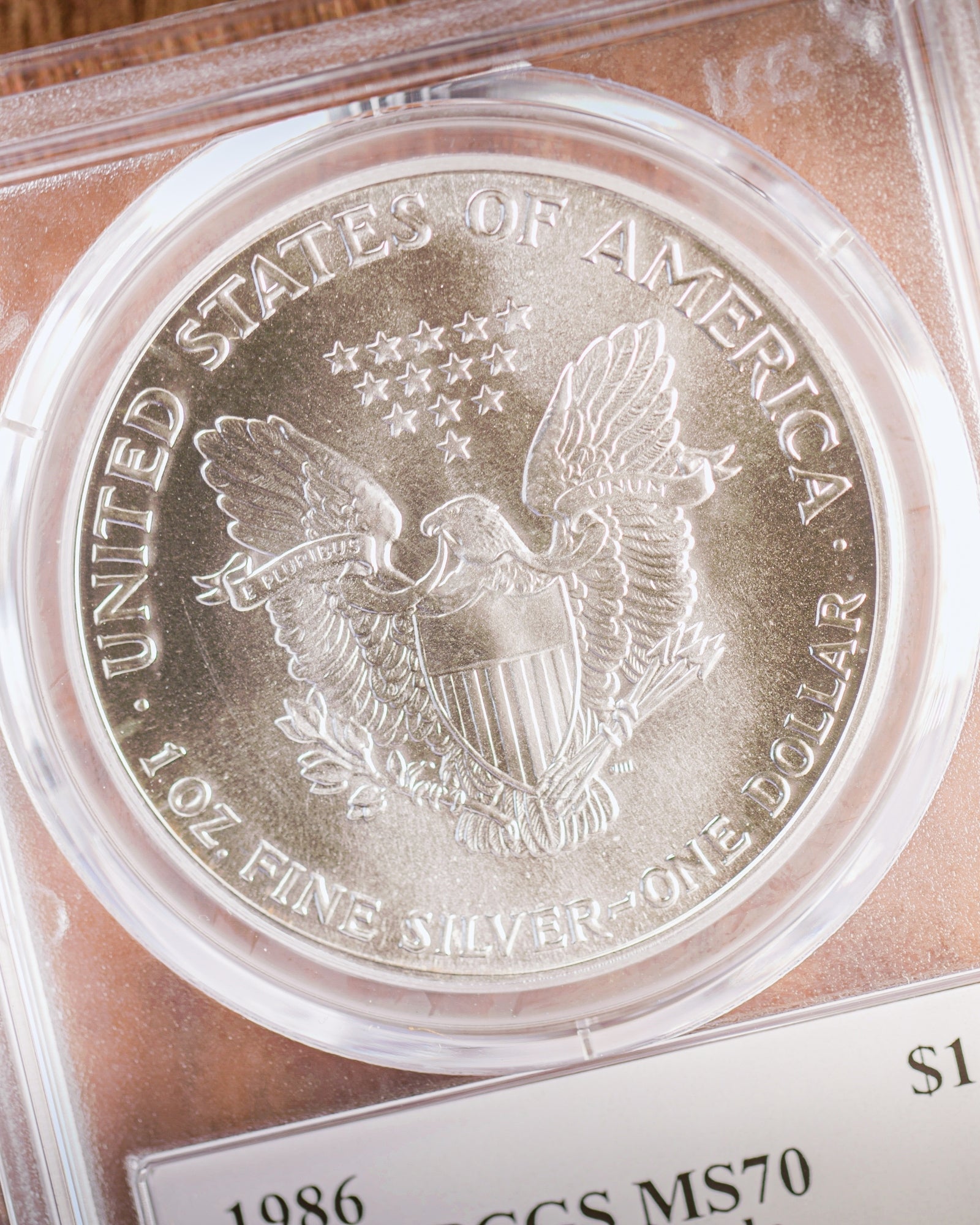 1986 $1 Silver Eagle | PCGS "Modern Numismatic Masterpieces" MS70 | Stephanie Sabin Autographed