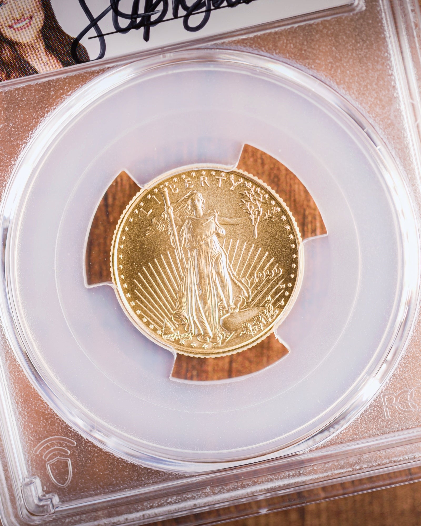1999 "W" $10 Gold Eagle Unfinished Dies | PCGS "Modern Numismatic Masterpieces" MS70 | Stephanie Sabin Autographed