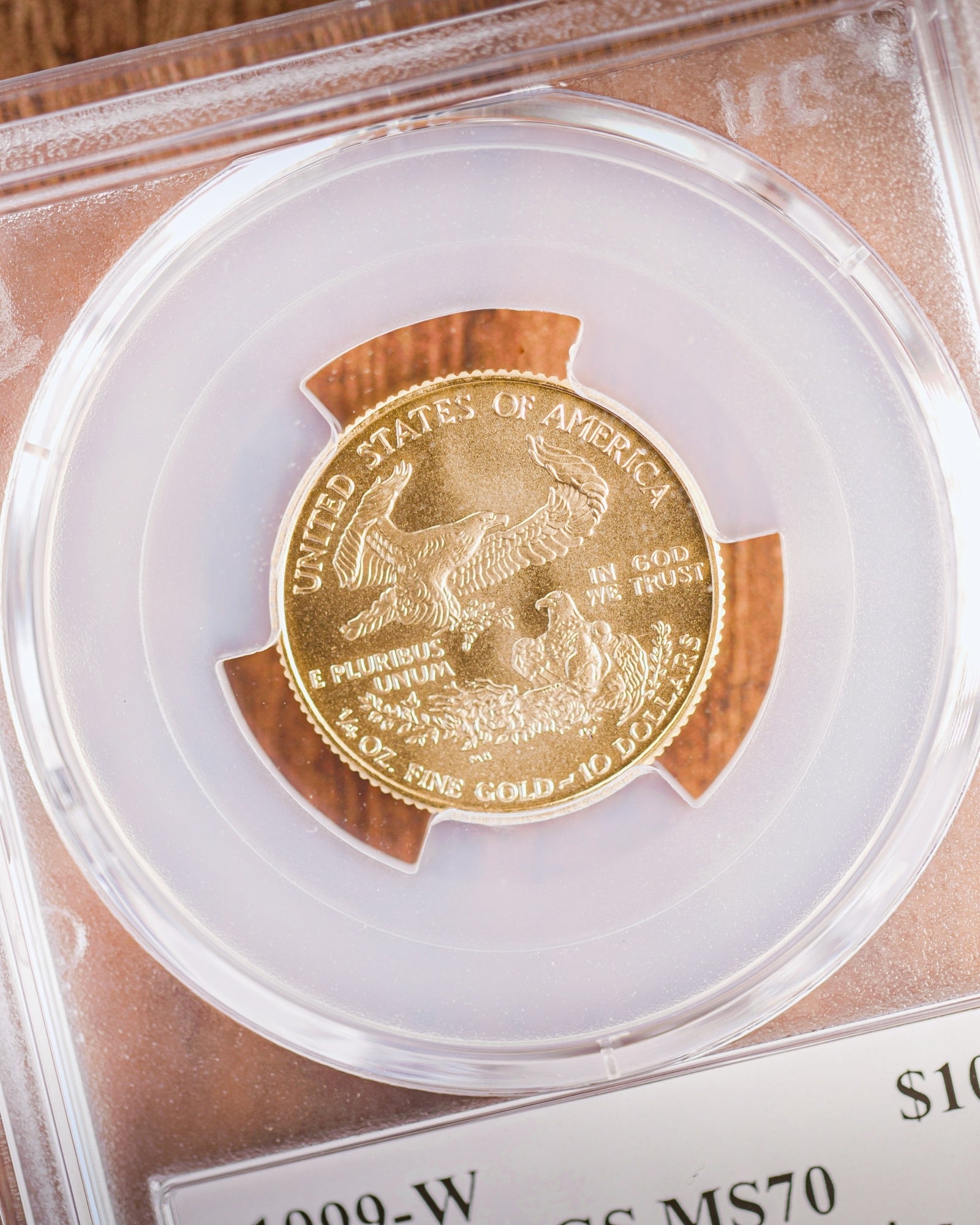 1999 "W" $10 Gold Eagle Unfinished Dies | PCGS "Modern Numismatic Masterpieces" MS70 | Stephanie Sabin Autographed
