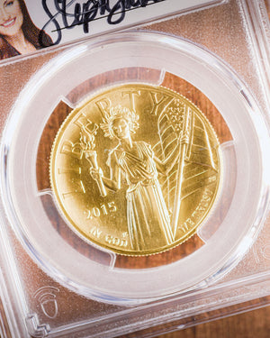 2015 $100 Gold High Relief | PCGS "Modern Numismatic Masterpieces" MS70 | Stephanie Sabin Autographed