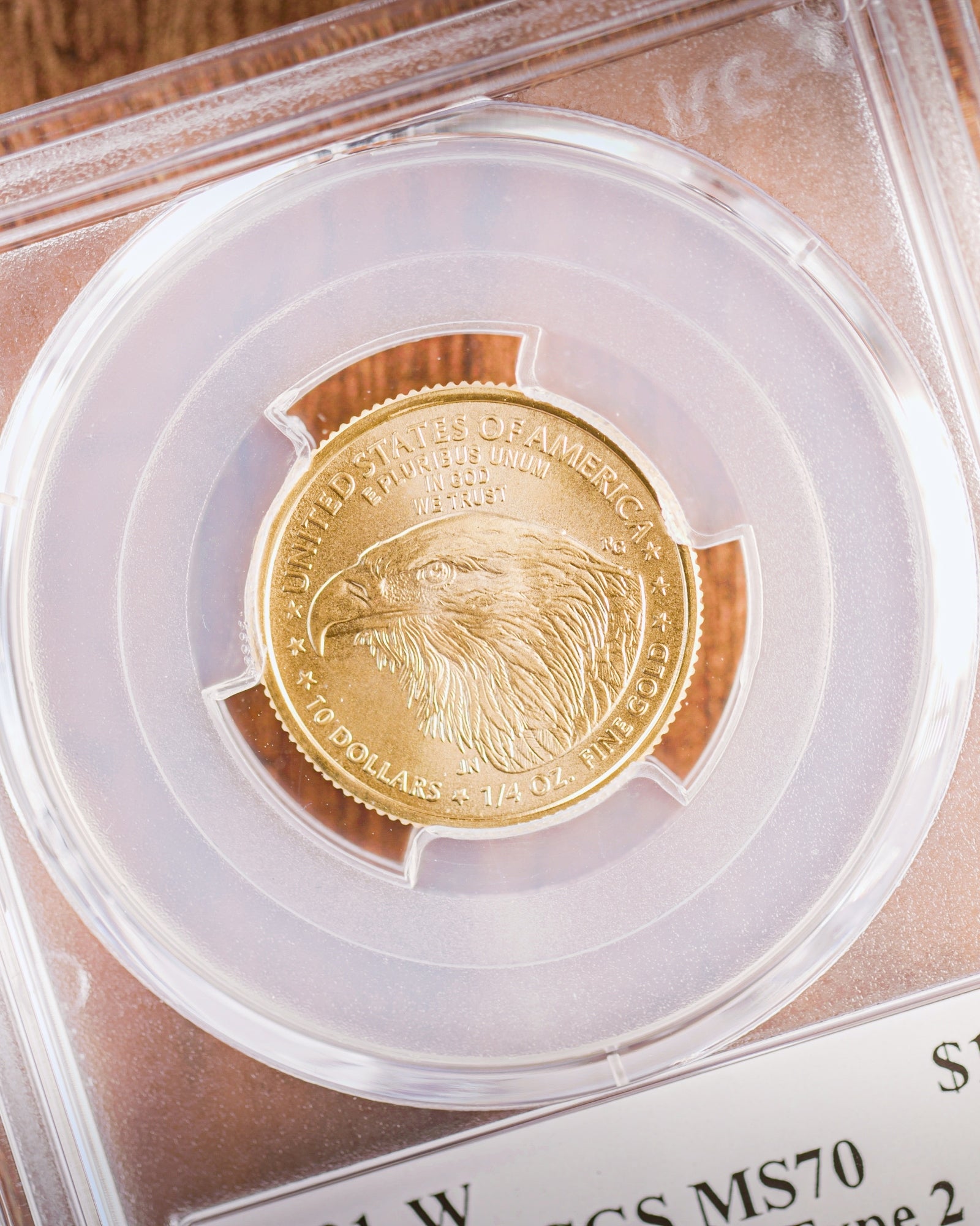 2021 W $10 Gold Eagle Type 2 Unfinished Dies | PCGS "Modern Numismatic Masterpieces" MS70 | Stephanie Sabin Autographed
