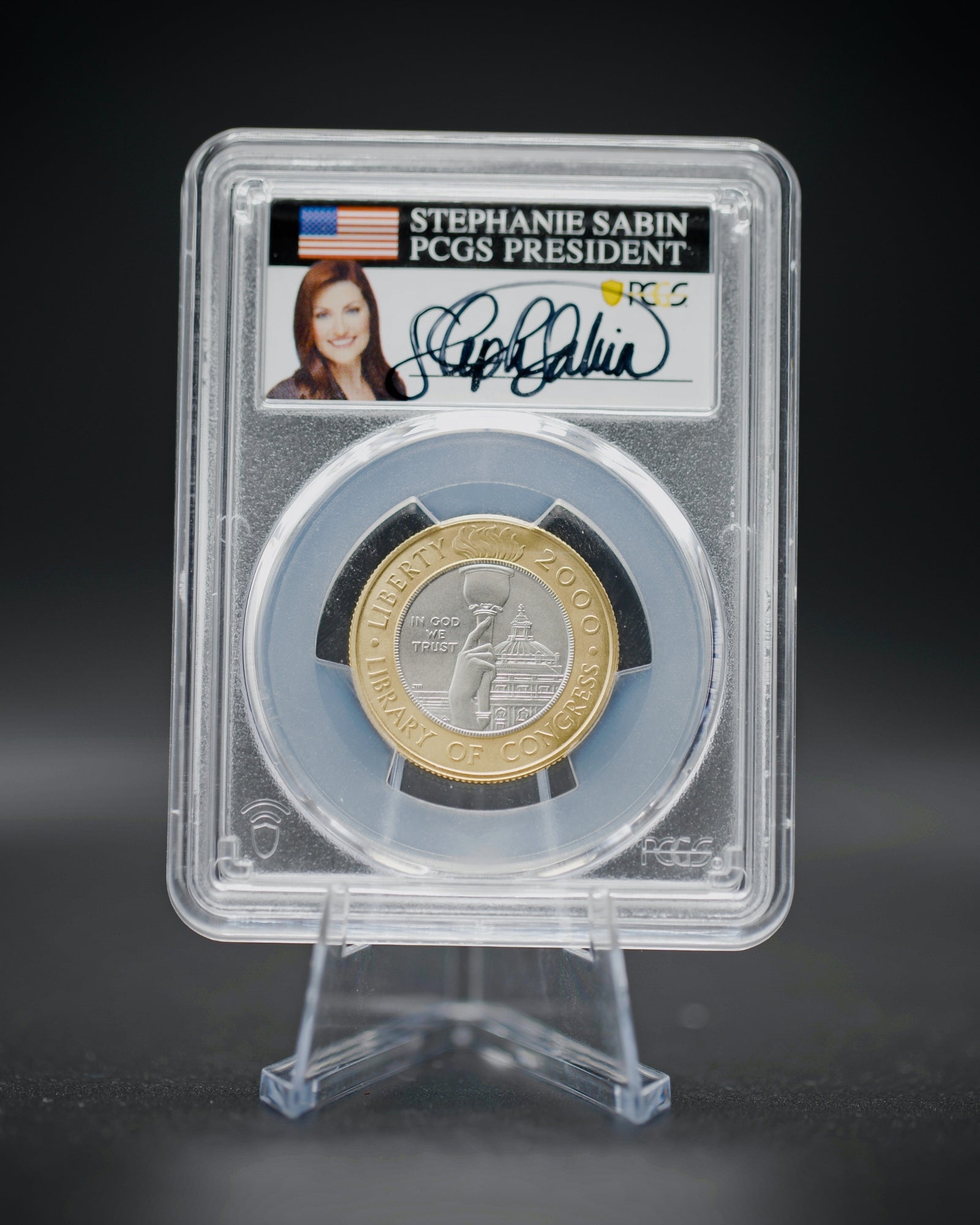 2000 "W" $10 Library of Congress | PCGS "Modern Numismatic Masterpieces" MS70 | Stephanie Sabin Autographed