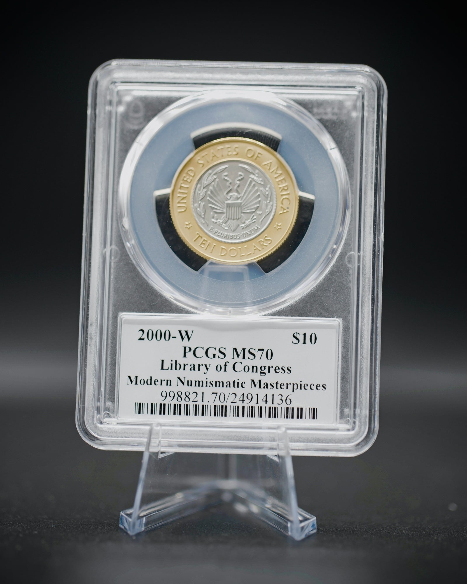 2000 "W" $10 Library of Congress | PCGS "Modern Numismatic Masterpieces" MS70 | Stephanie Sabin Autographed
