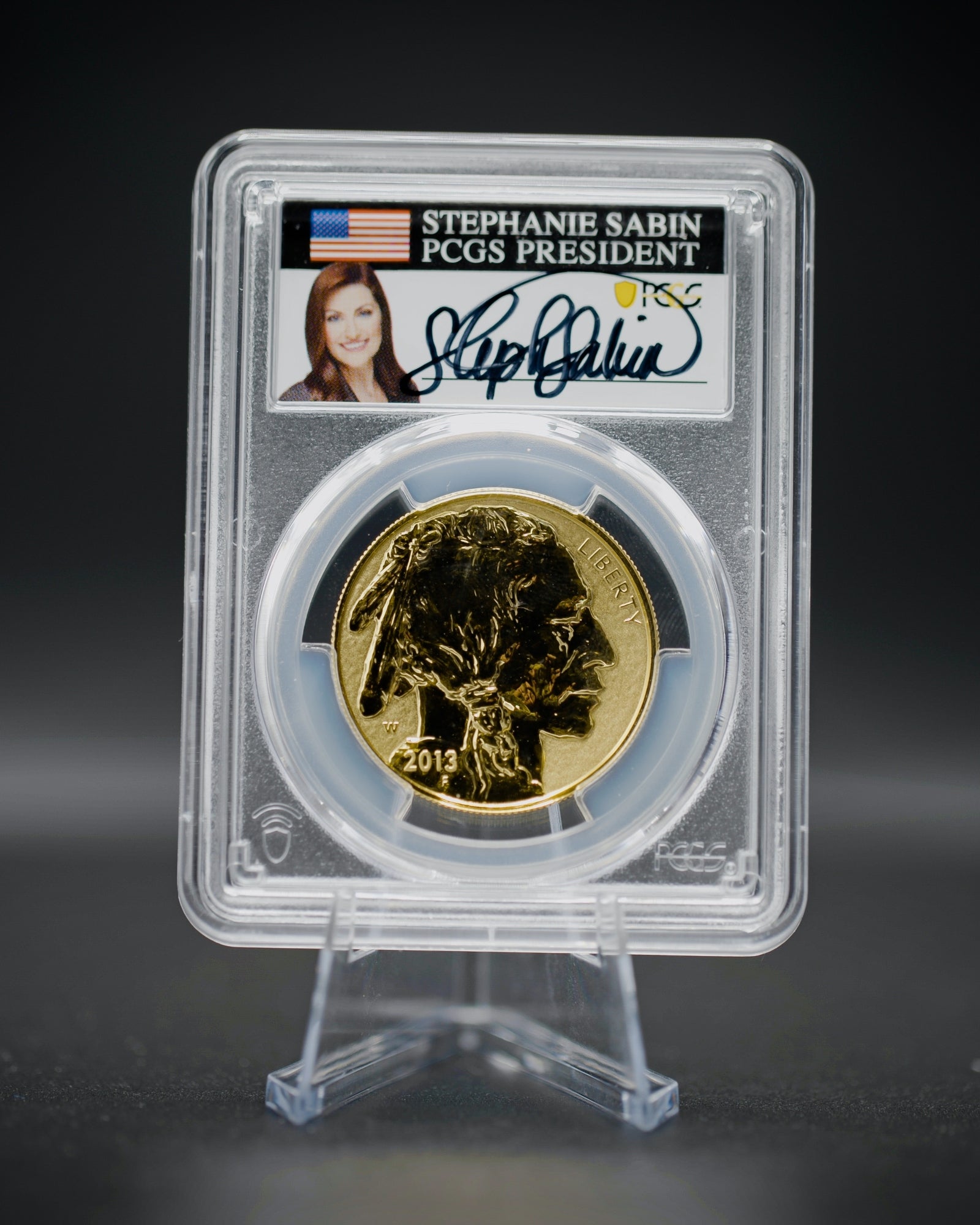 2013 $50 Reverse Proof Gold Buffalo | PCGS "Modern Numismatic Masterpieces" PR70 | Stephanie Sabin Autographed