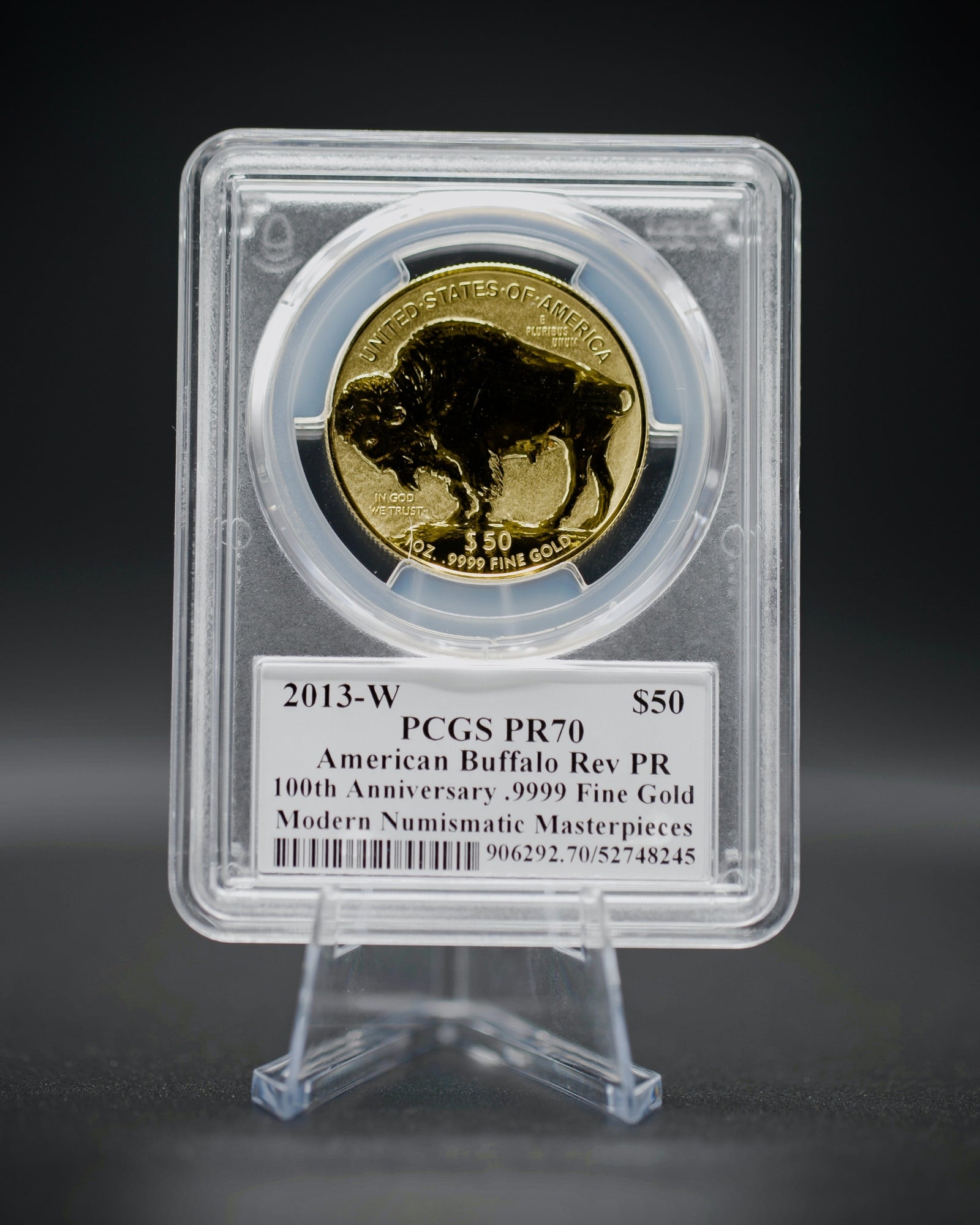2013 $50 Reverse Proof Gold Buffalo | PCGS "Modern Numismatic Masterpieces" PR70 | Stephanie Sabin Autographed