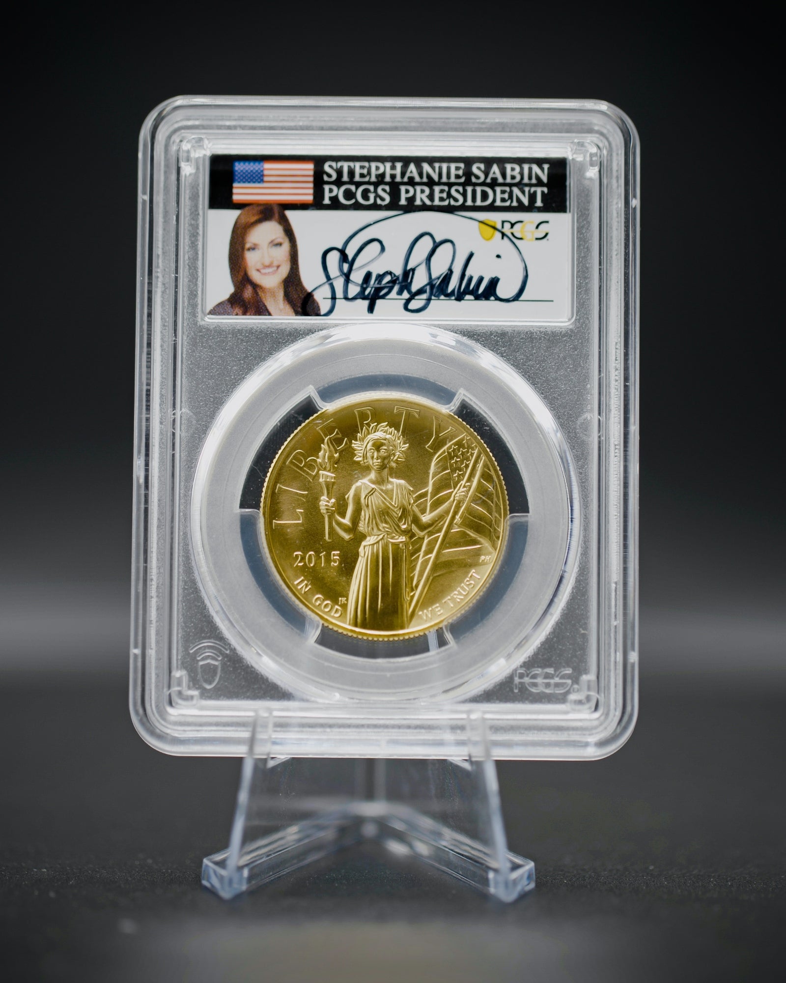 2015 $100 Gold High Relief | PCGS "Modern Numismatic Masterpieces" MS70 | Stephanie Sabin Autographed