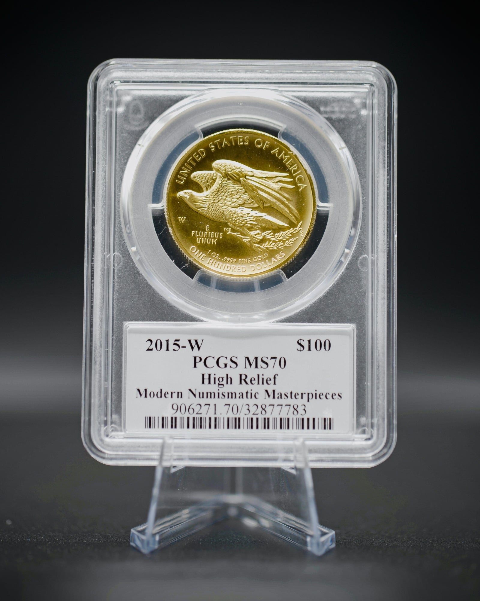 2015 $100 Gold High Relief | PCGS "Modern Numismatic Masterpieces" MS70 | Stephanie Sabin Autographed
