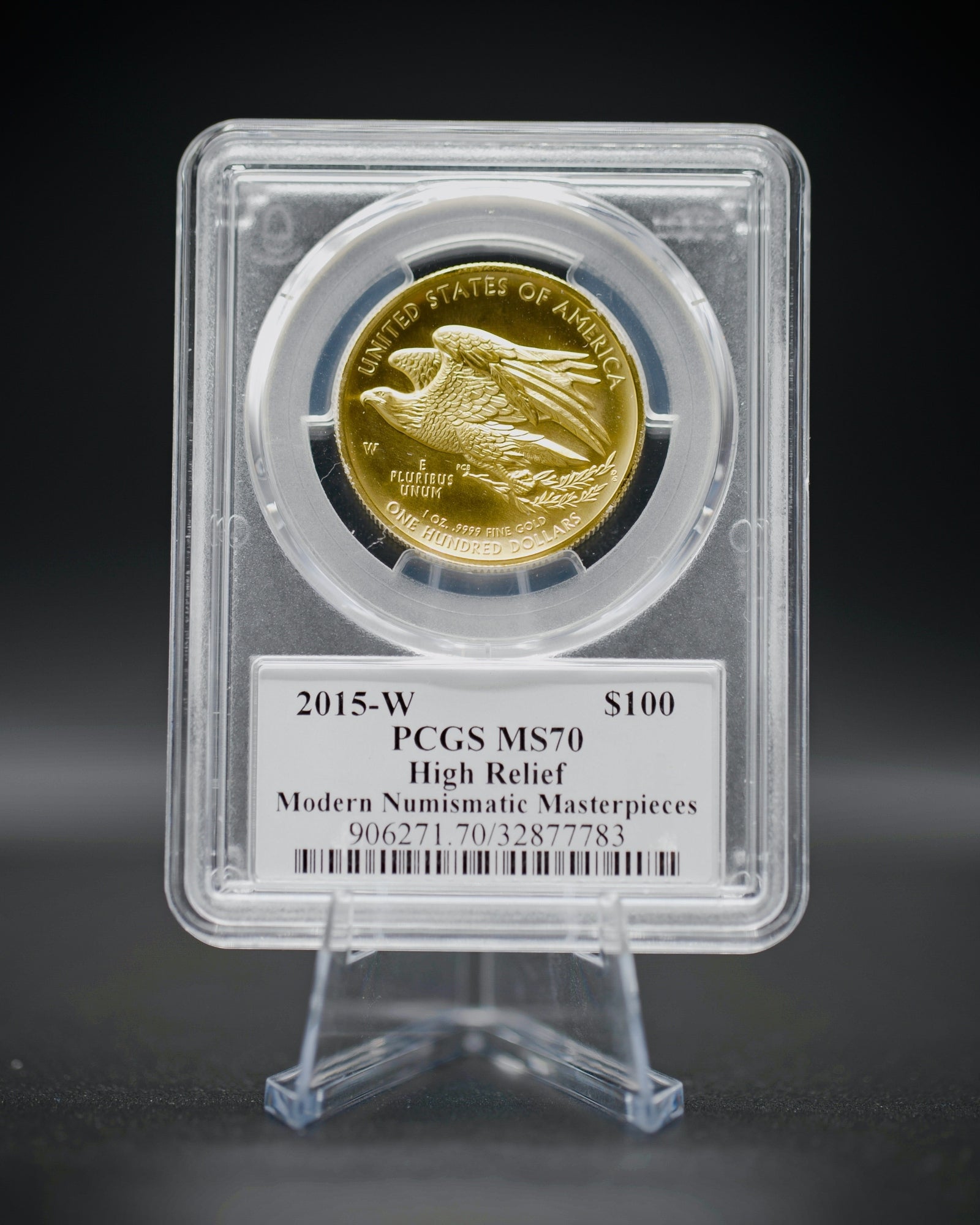 2015 $100 Gold High Relief | PCGS "Modern Numismatic Masterpieces" MS70 | Stephanie Sabin Autographed