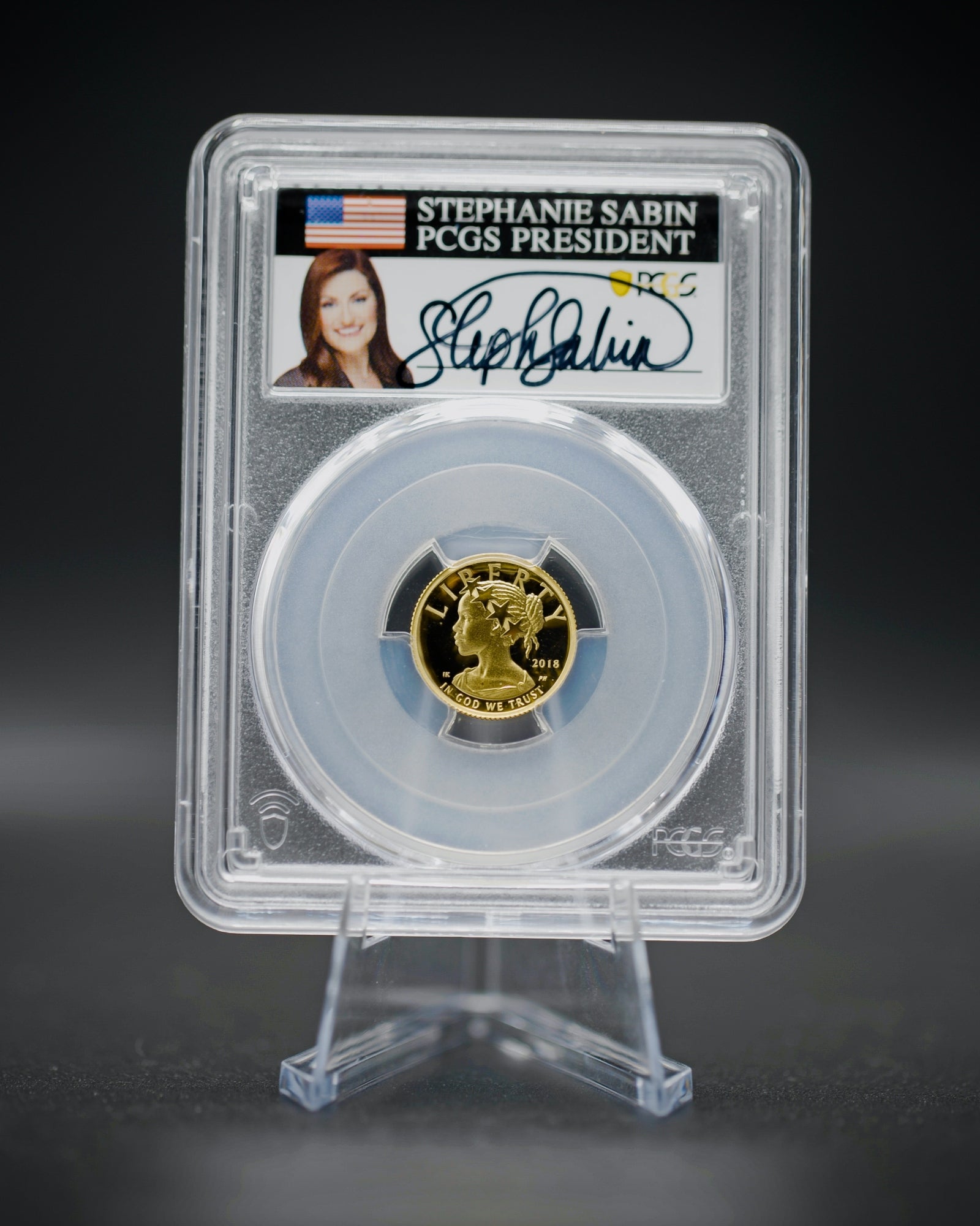 2018 $10 Proof Gold High Relief | PCGS "Modern Numismatic Masterpieces" PR70 | Stephanie Sabin Autographed
