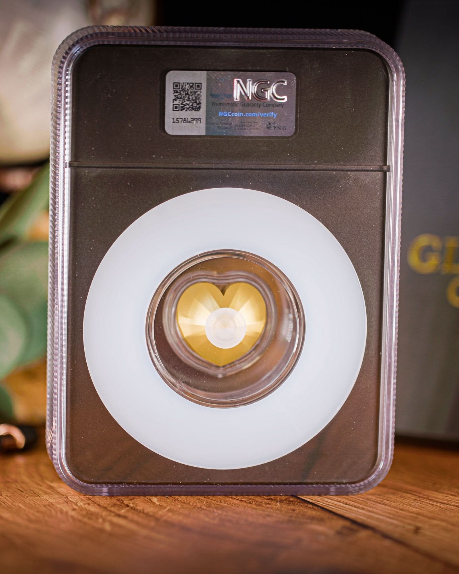 2025 Heart Diamond Pure Gold Diamond-Shaped Coin | NGC PF70 Matte | Jody Clark Autographed