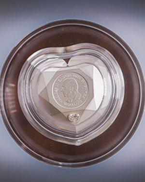 2025 Heart Diamond Fine Silver Diamond-Shaped Coin | NGC PF70 Matte | Jody Clark Autographed