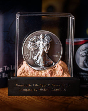 2025 5oz Silver Eagle Type 2 Beyond Relief "Coming to Life" Antique Mint State | Hand-Signed Certificate of Authenticity by Michael Gaudioso