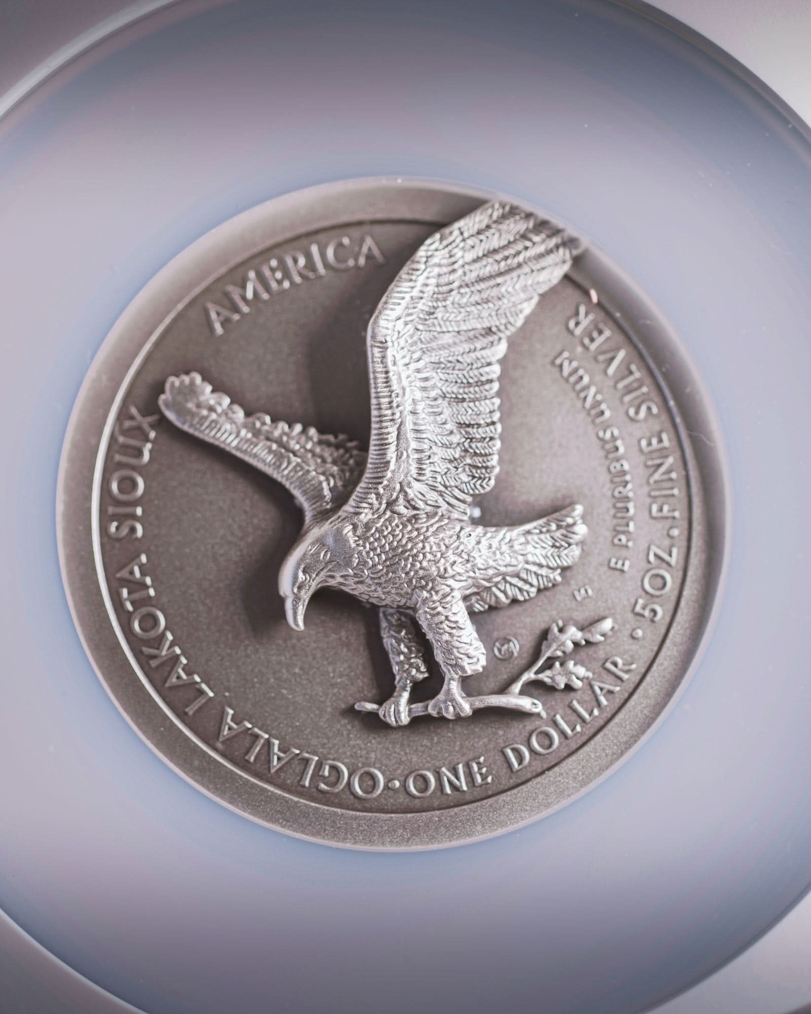 2025 $1 5oz Silver Eagle Type 2 Beyond Relief Coming to Life | Antique Mint State NGC MS70 | Anna Cabral Autographed