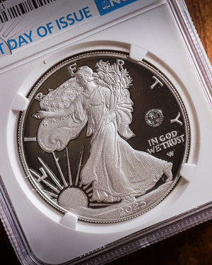 2025 "250th Anniversary Privy" Silver Eagle United States Navy | First Day of Issue PF70 Ultra Cameo
