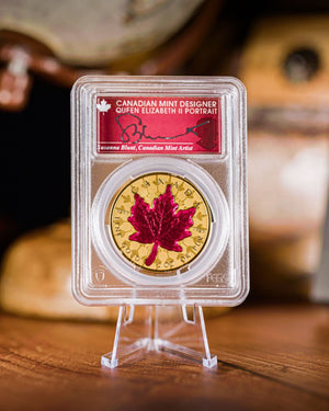 2024 Proud Maple 2 oz. Pure Gold Coin | PCGS GEM Proof | Susanna Blunt Autographed