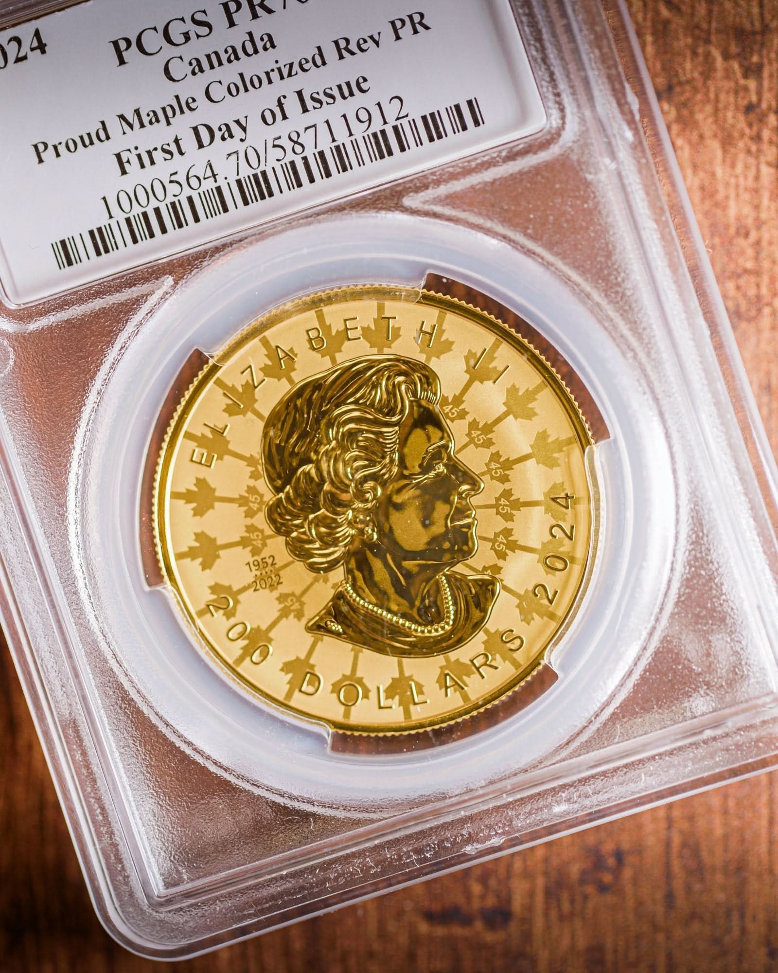 2024 Proud Maple 2 oz. Pure Gold Coin | PCGS GEM Proof | Susanna Blunt Autographed