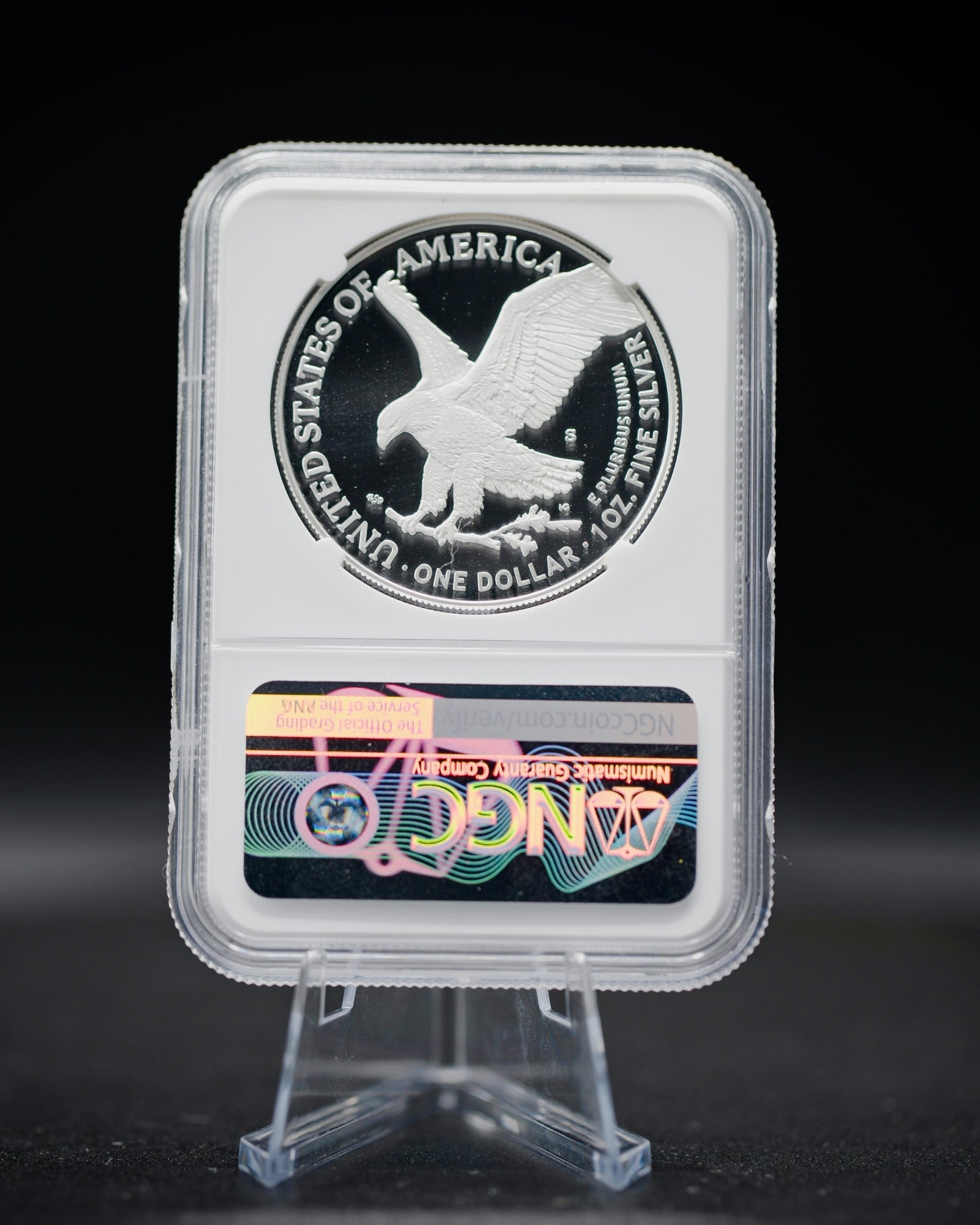 2025-W U.S. Navy 250th Anniversary Privy Proof Silver Eagle | NGC PF70