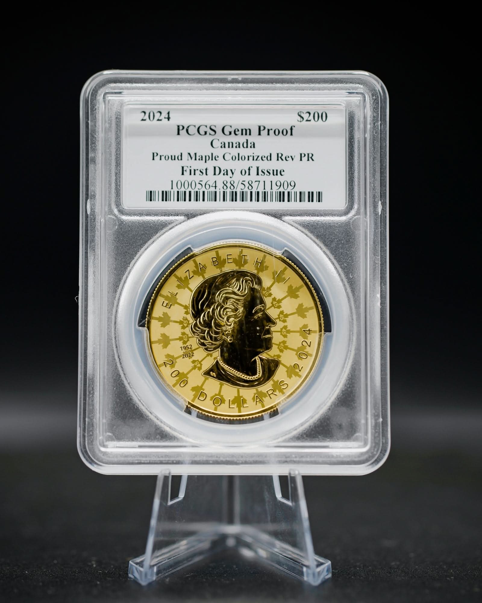 2024 Proud Maple 2 oz. Pure Gold Coin | PCGS GEM Proof | Susanna Blunt Autographed