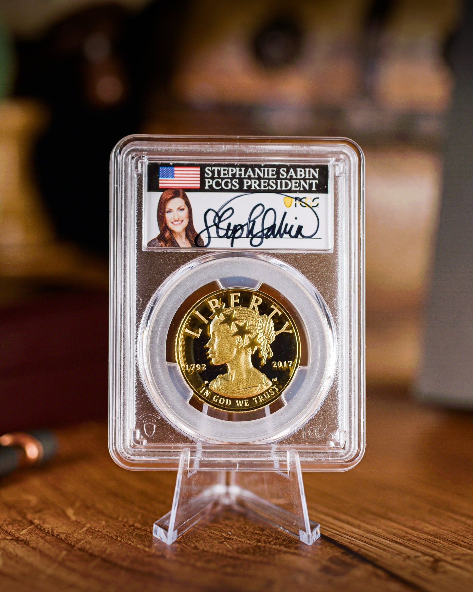 2017 $100 High Relief Liberty | PCGS "Modern Numismatic Masterpieces" PR70 | Stephanie Sabin Autographed