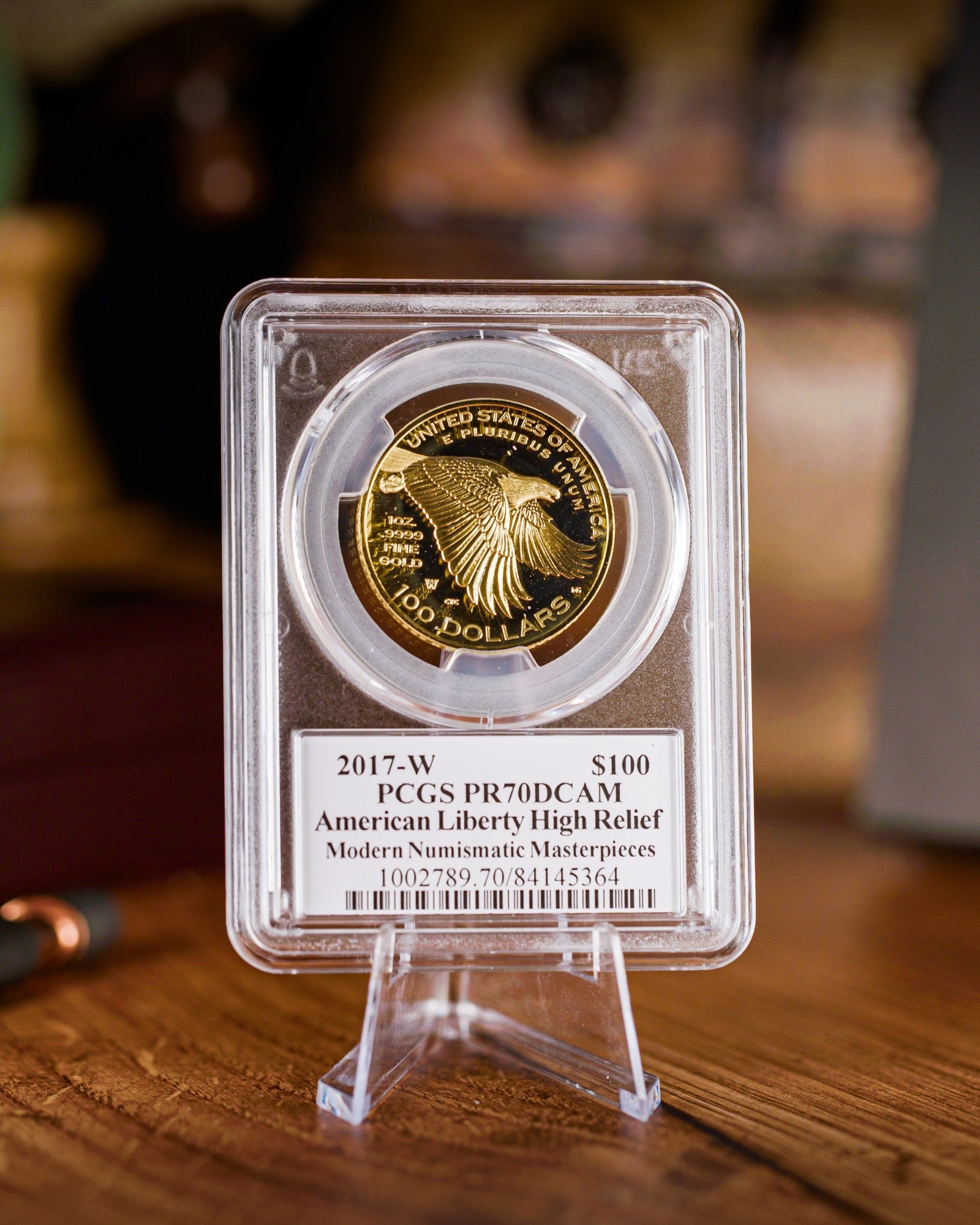 2017 $100 High Relief Liberty | PCGS "Modern Numismatic Masterpieces" PR70 | Stephanie Sabin Autographed