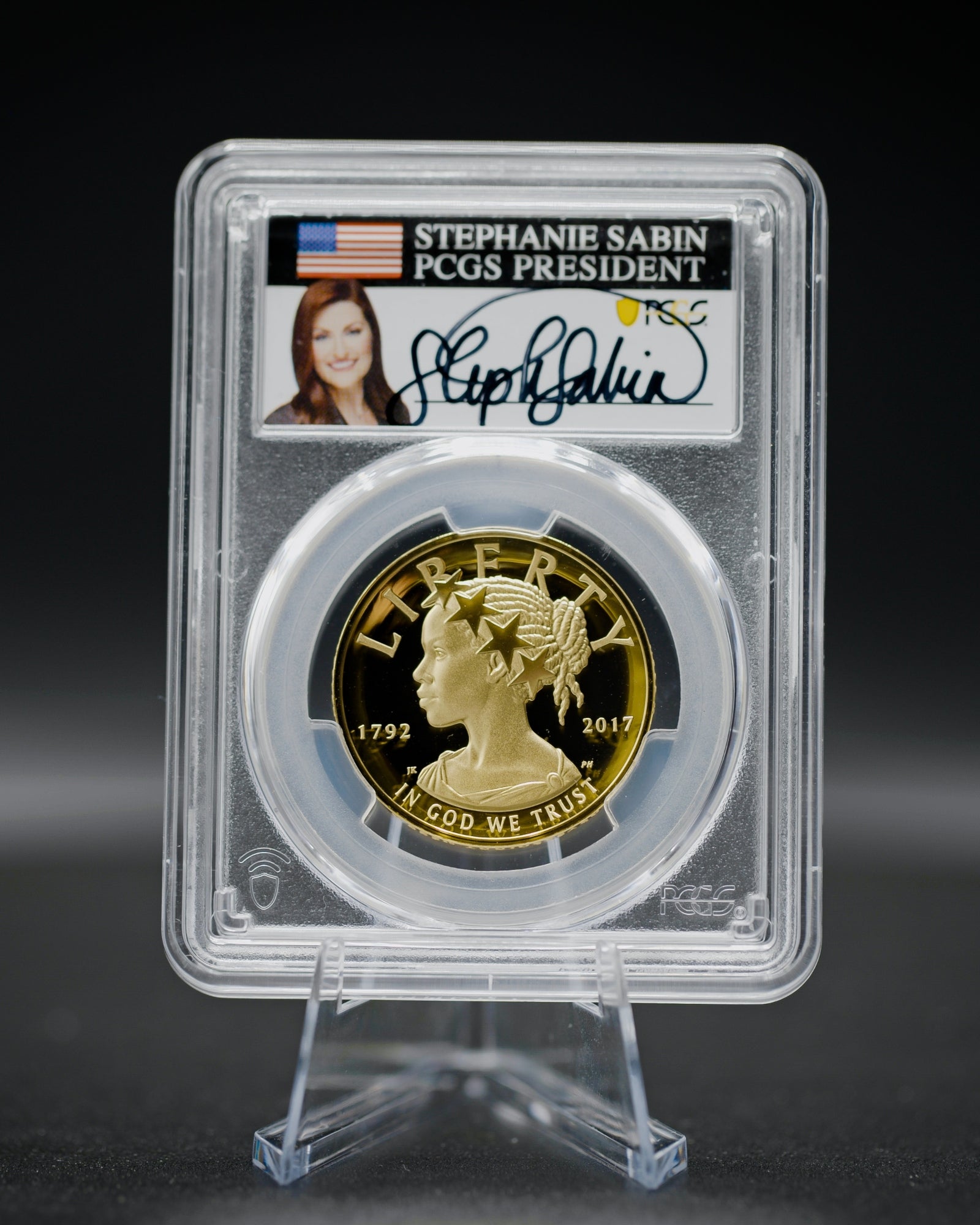 2017 $100 High Relief Liberty | PCGS "Modern Numismatic Masterpieces" PR70 | Stephanie Sabin Autographed