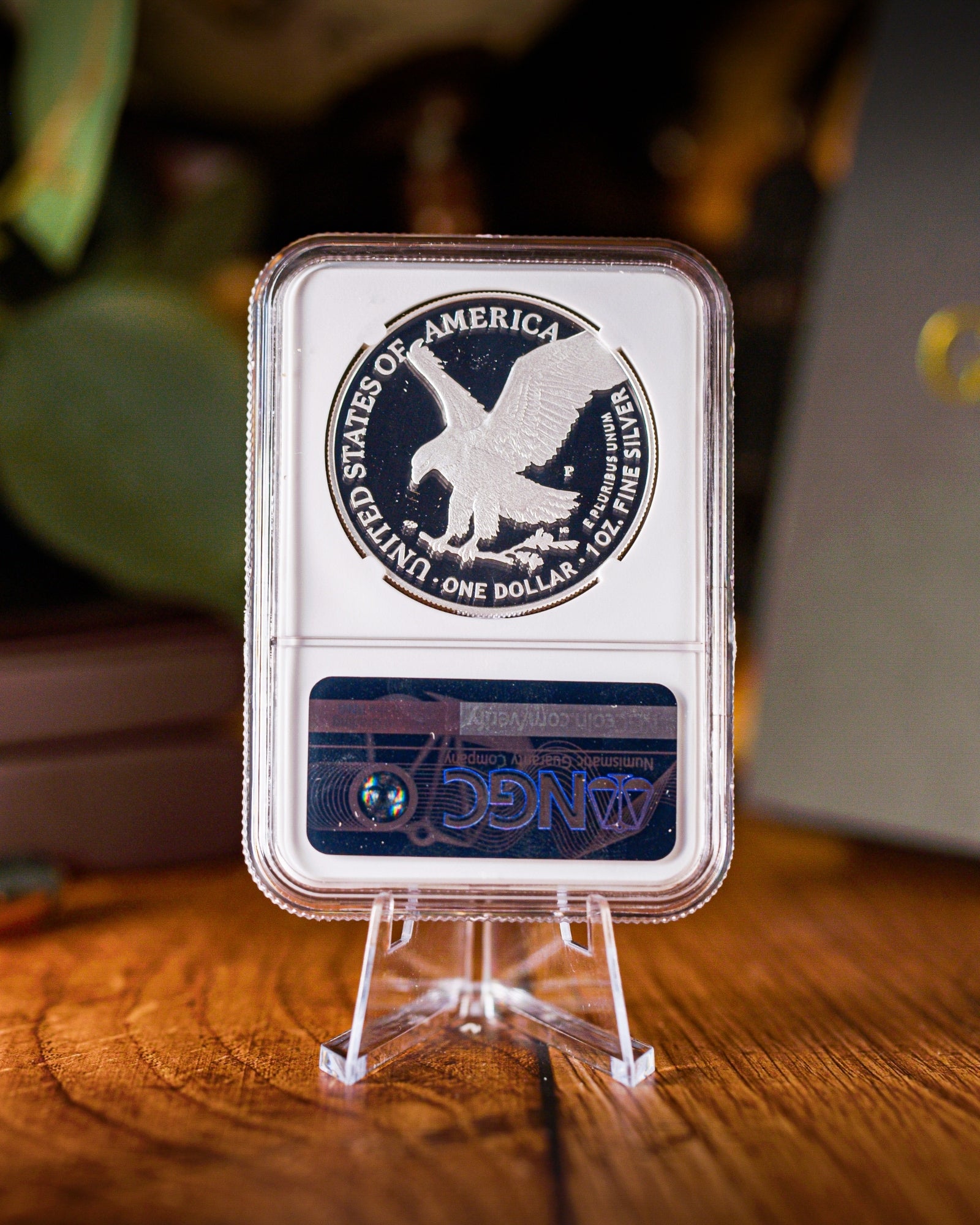 2025-P American Silver Eagle Proof | PF70 Ultra Cameo First Day of Issue | Marine Corps Label