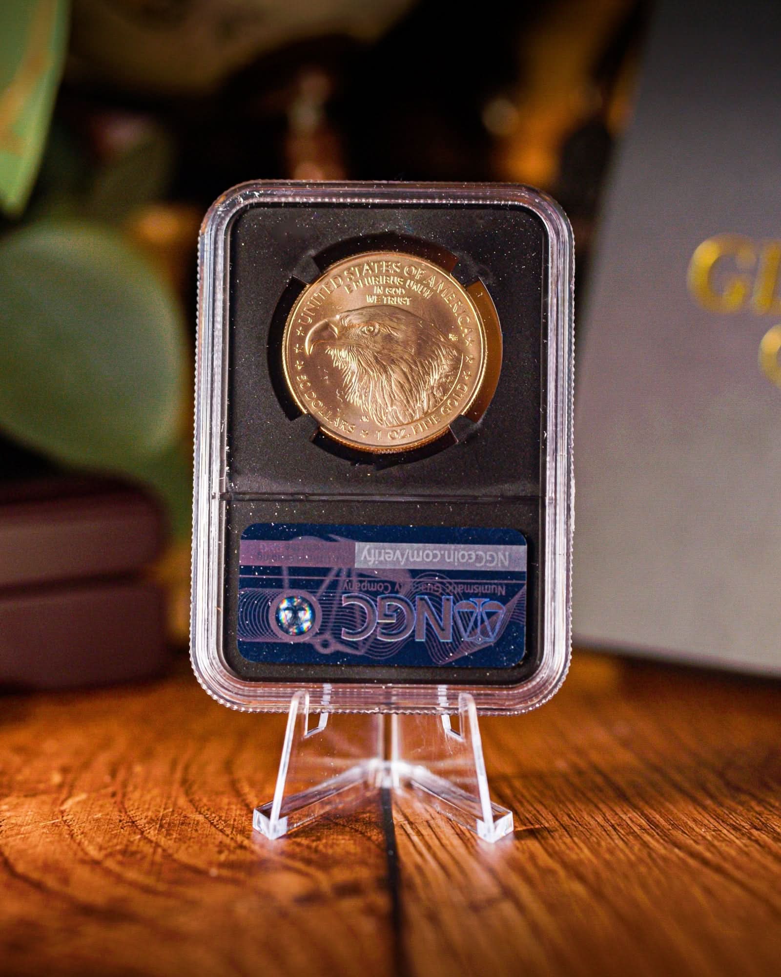 2026 $50 American Gold Eagle | MS70 First Day of Issue | Anna Escobedo Cabral Autographed | Modern Numismatic Masterpieces Label