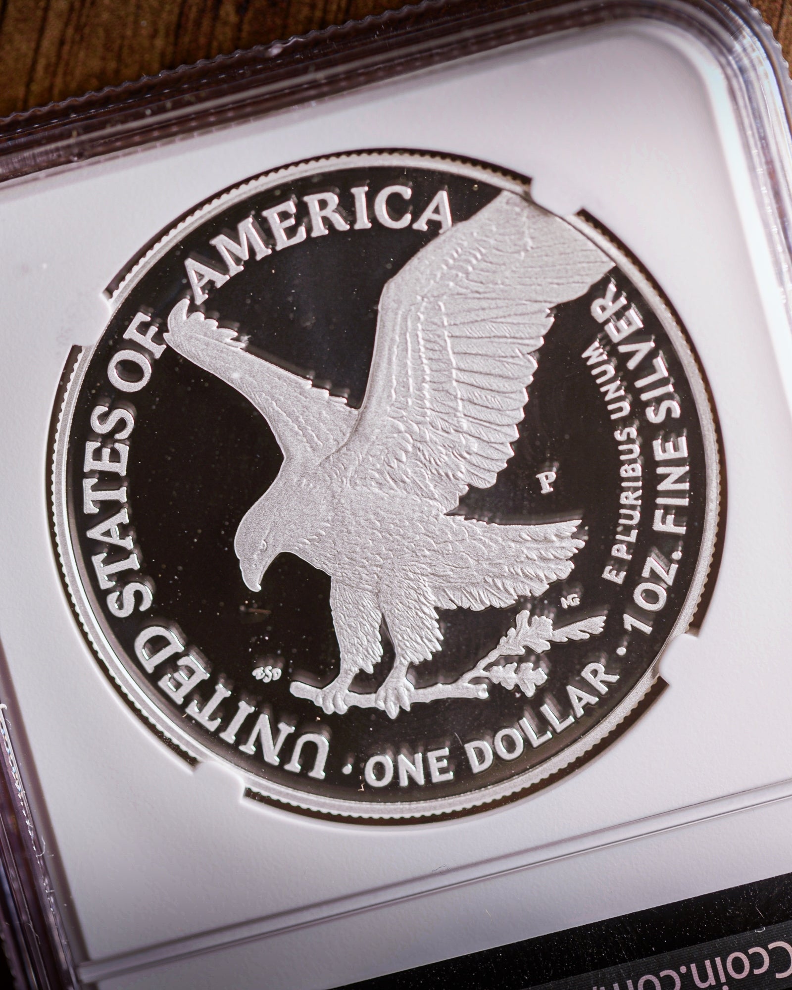 2025-P American Silver Eagle Proof | PF70 Ultra Cameo First Day of Issue | Marine Corps Label