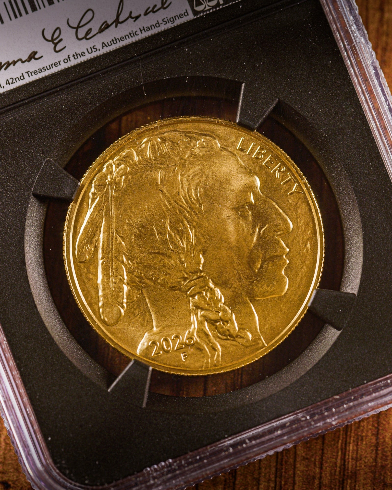 2026 $50 American Gold Buffalo | MS70 First Day of Issue | Anna Escobedo Cabral Autographed