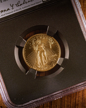 2026 $10 American Gold Eagle | MS70 First Day of Issue | Anna Escobedo Cabral Autographed | Modern Numismatic Masterpieces Label