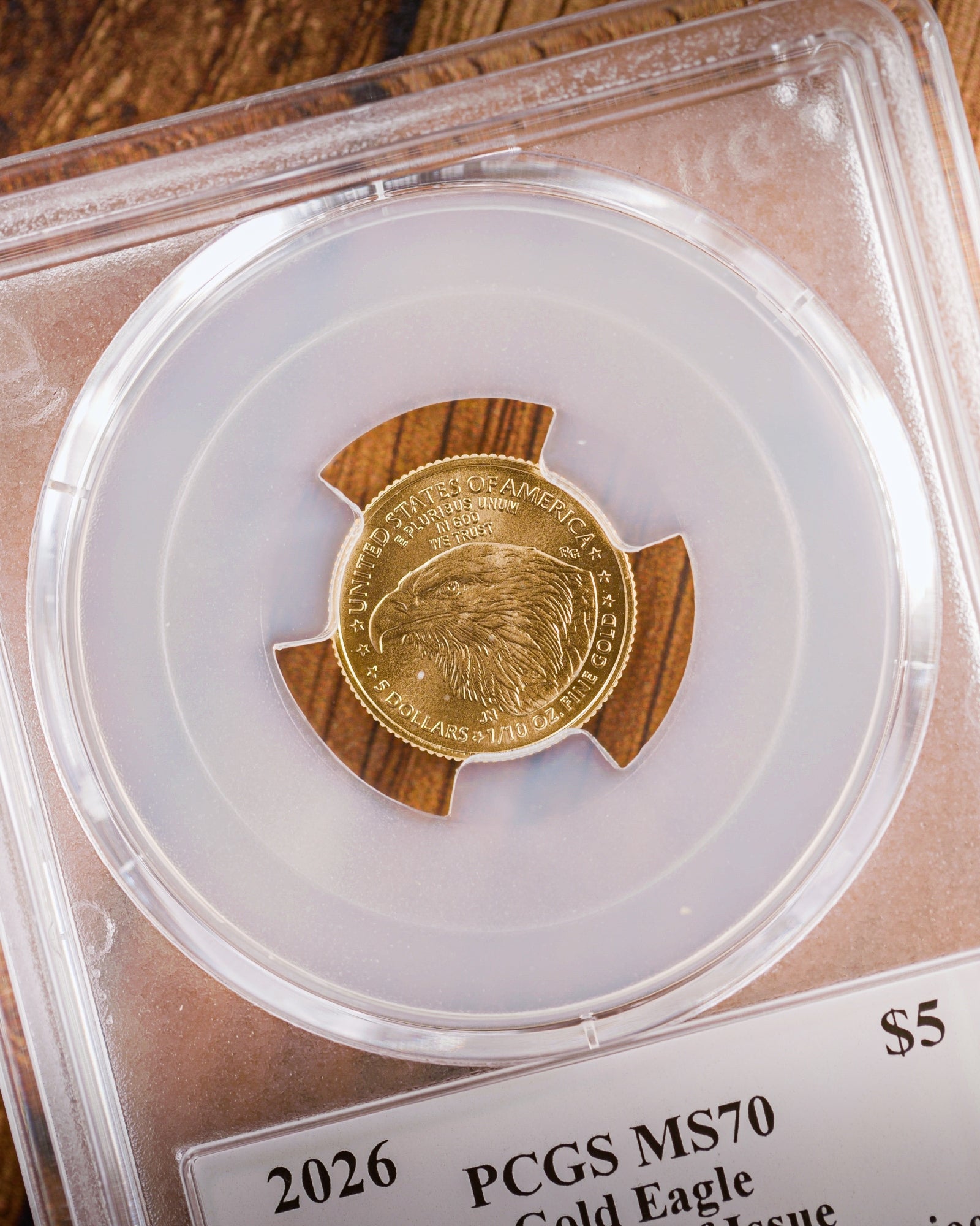 2026 $5 American Gold Eagle | MS70 First Day of Issue | Stephanie Sabin Autographed | Modern Numismatic Masterpieces Label