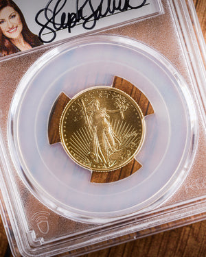 2026 $10 American Gold Eagle | MS70 First Day of Issue | Stephanie Sabin Autographed | Modern Numismatic Masterpieces Label