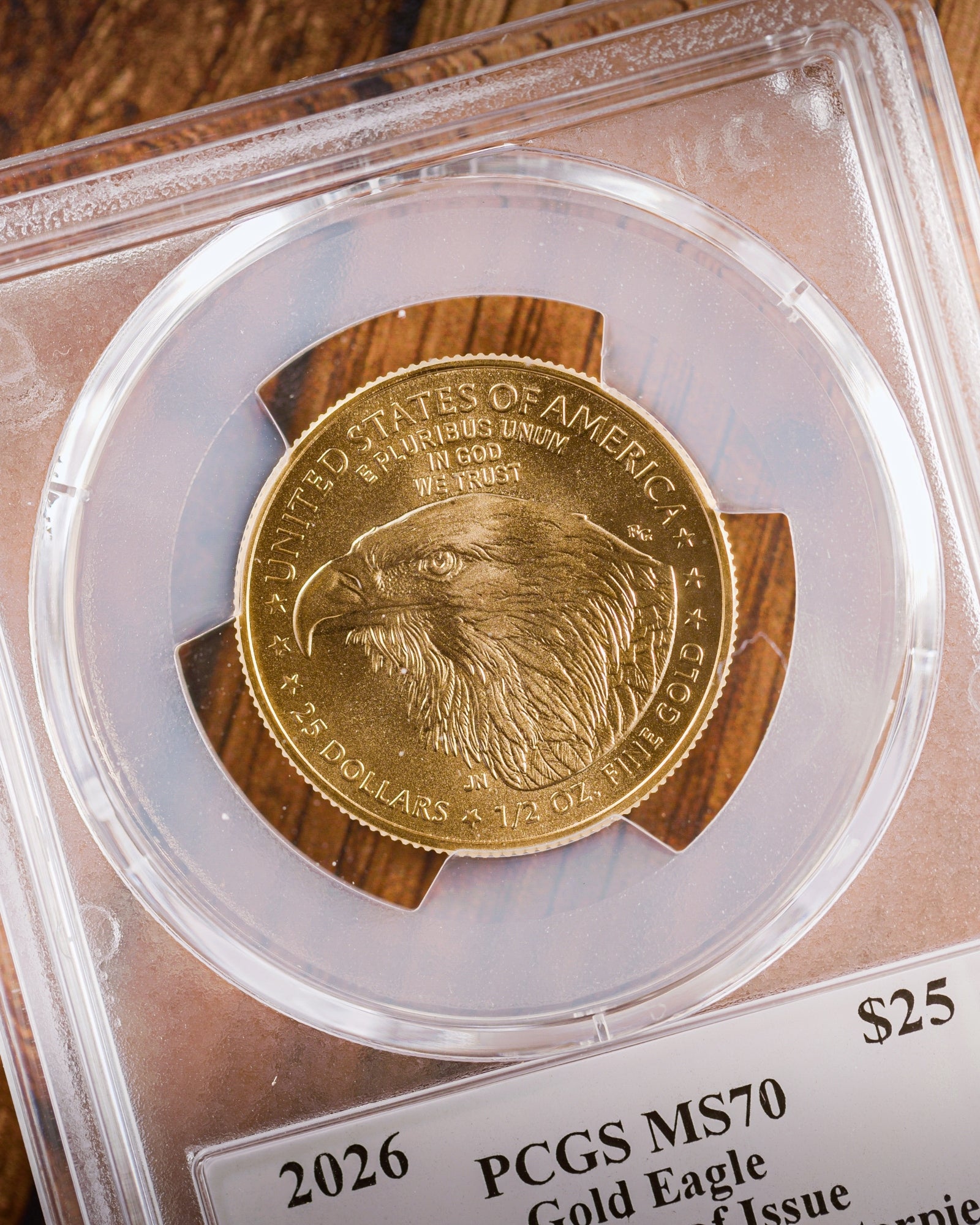 2026 $25 American Gold Eagle | MS70 First Day of Issue | Stephanie Sabin Autographed | Modern Numismatic Masterpieces Label