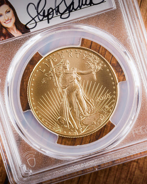 2026 $50 American Gold Eagle | MS70 First Day of Issue | Stephanie Sabin Autographed | Modern Numismatic Masterpieces Label