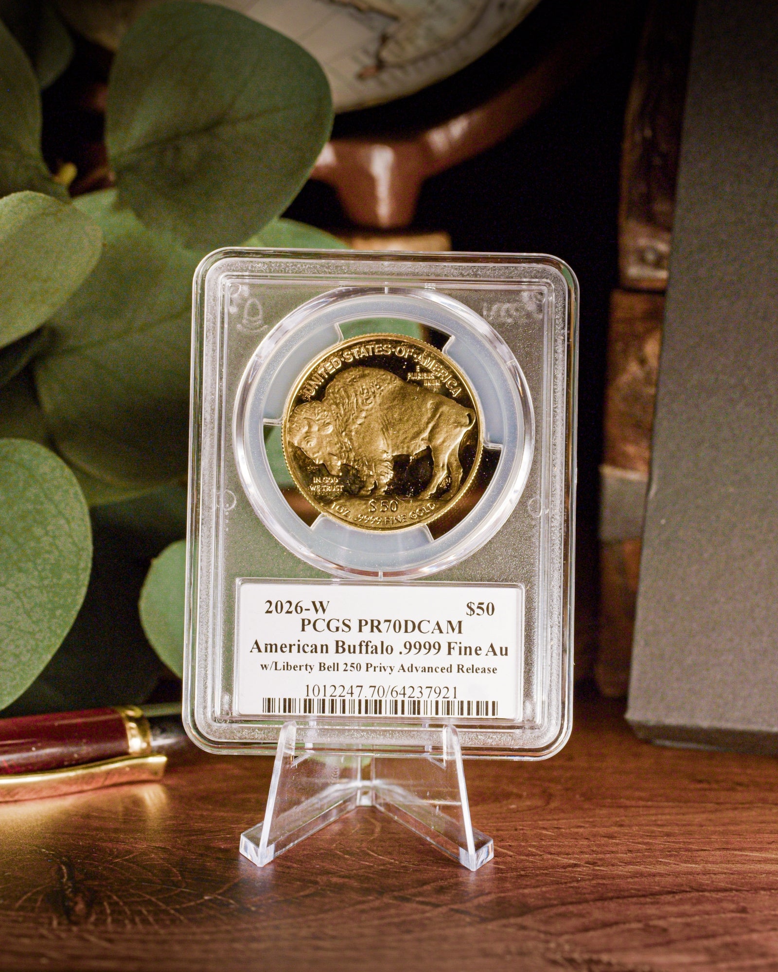 2026 W 1 oz Liberty Bell Privy 250th Anniversary Gold Buffalo Advanced Release | PCGS PR70 Deep Cameo | Stephanie Sabin Autographed